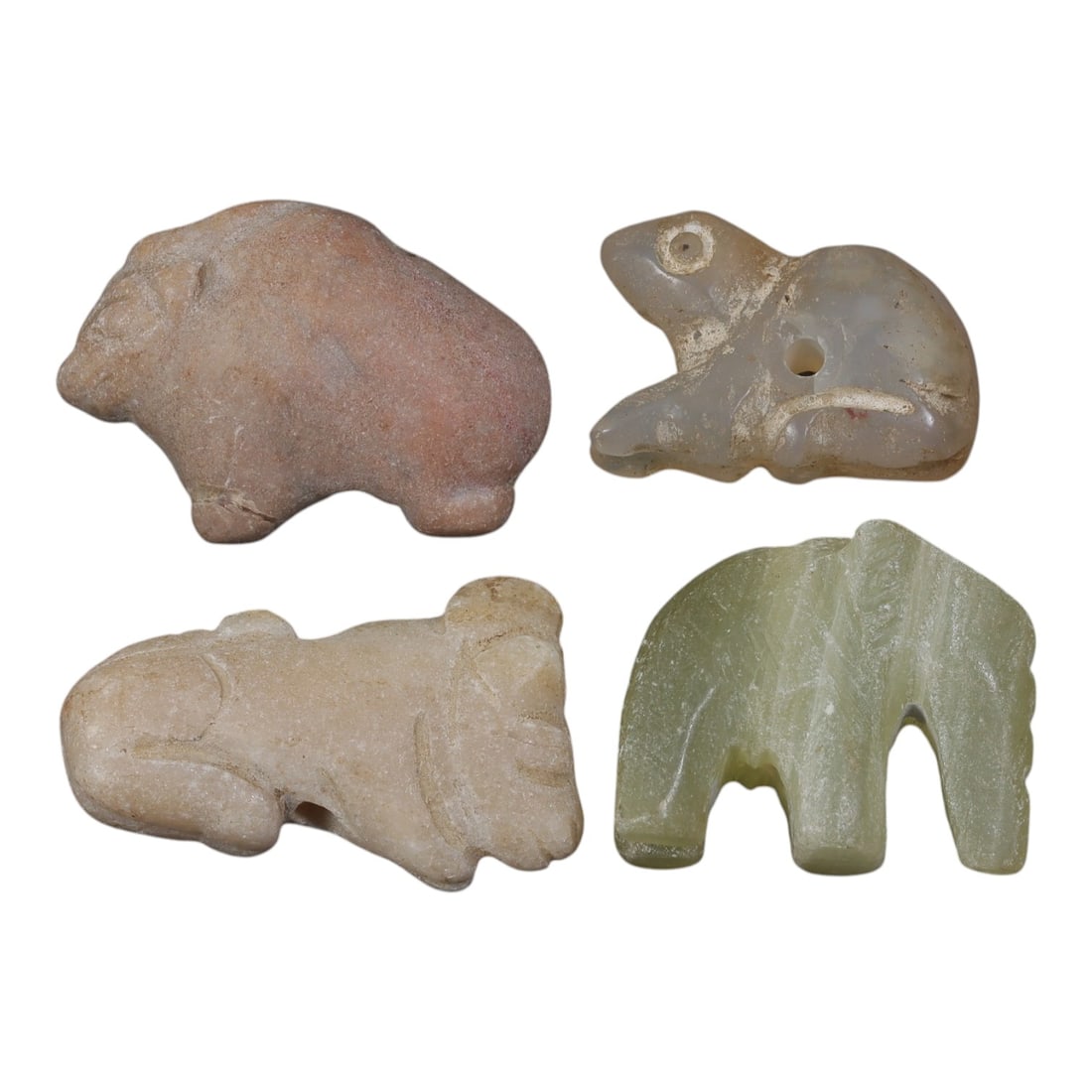 Lot of 4 Ancient Near Eastern Zoomorphic Stone Amulets, Circa Iron Age, 13AE (1 of 1)