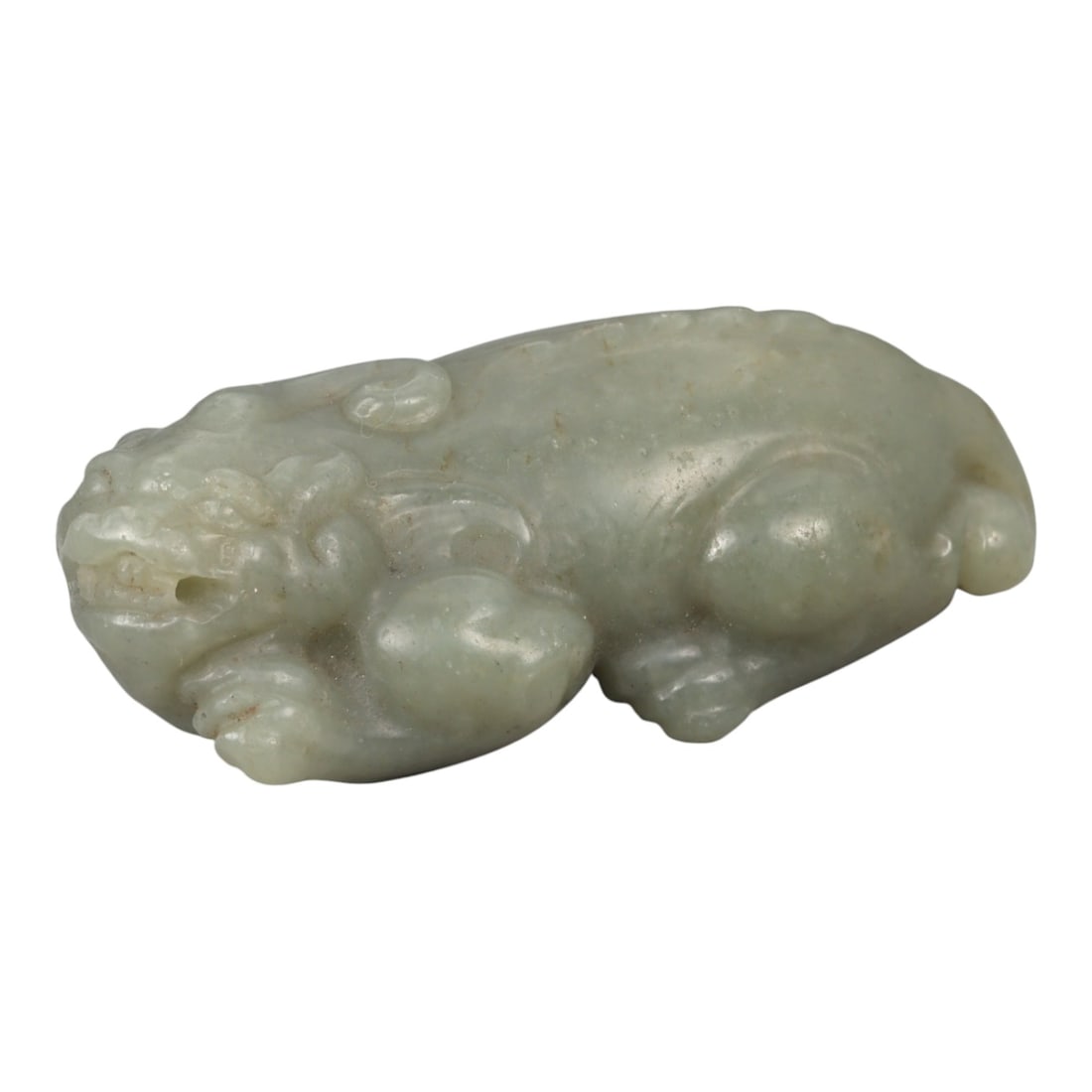 A Chinese Nephrite Jade Pixiu Figure, 20th Century, 67YA (1 of 3)