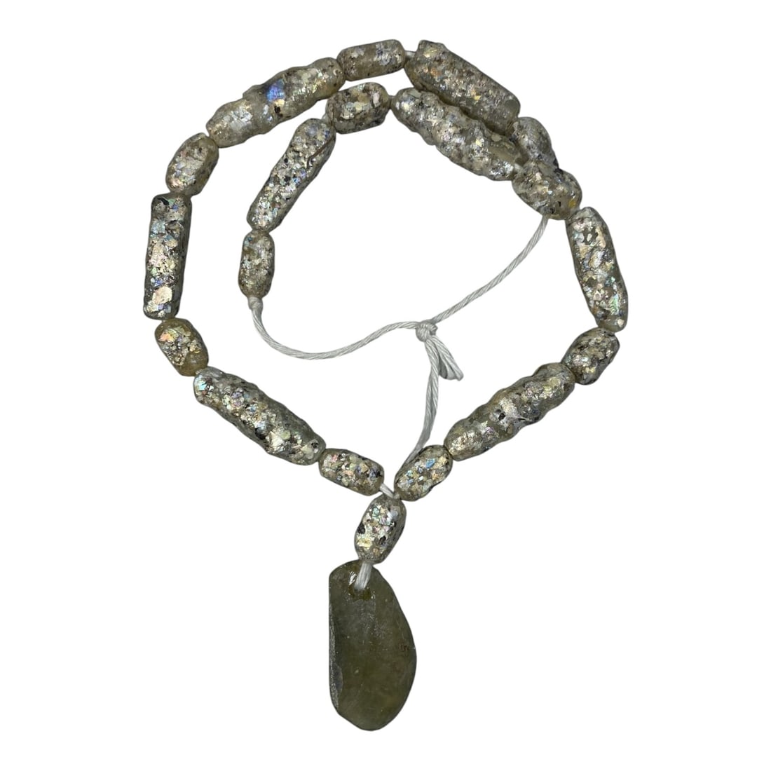 Ancient Roman Glass Beads with Pendant, Unstrung, 59AH (1 of 1)