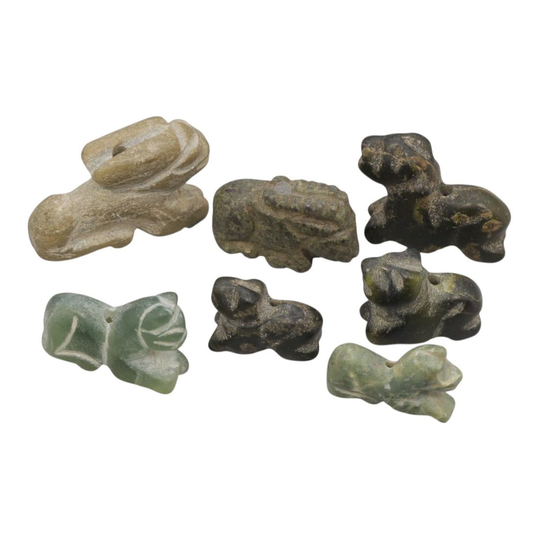 Lot of 7 Ancient Bactrian Zoomorphic Stone Amulets, Circa 3rd-2nd Millennium BCE, 52WT (1 of 1)