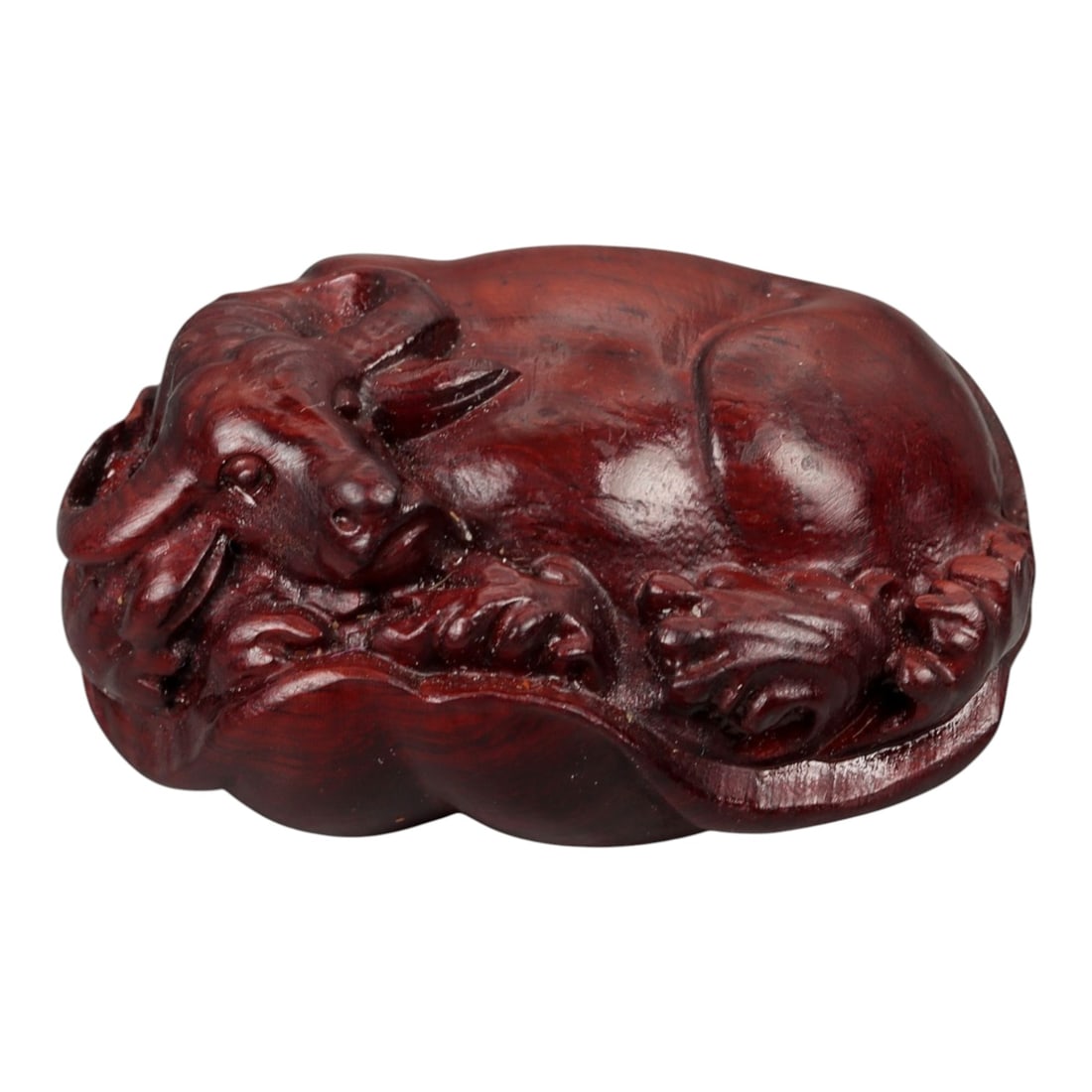 A Chinese Wood Buffalo Carving, 20th Century, 51YB (1 of 3)