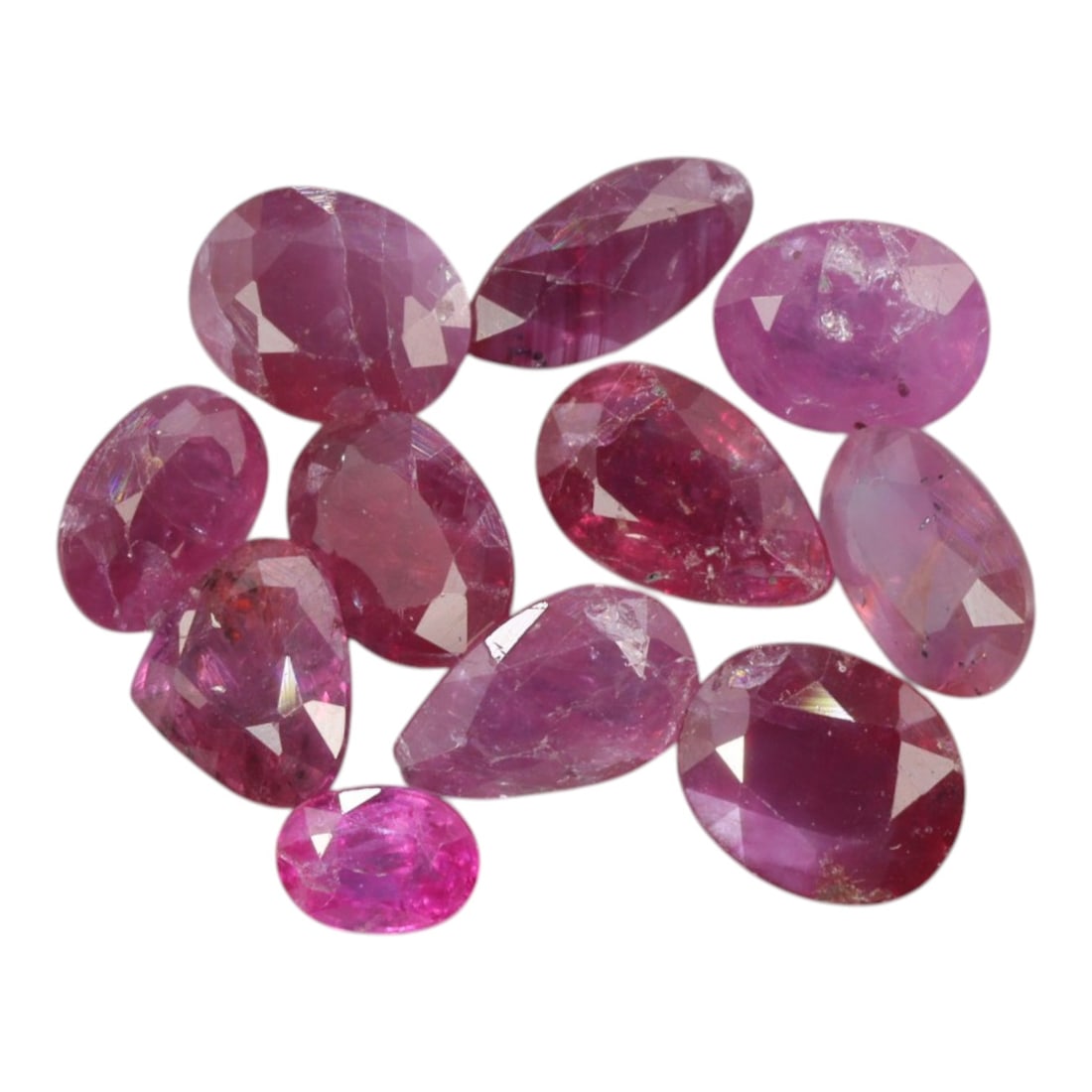 6.34 Carats Rich Red Unheated Ruby Parcel - Natural Mozambican Stones, 82XC (1 of 1)