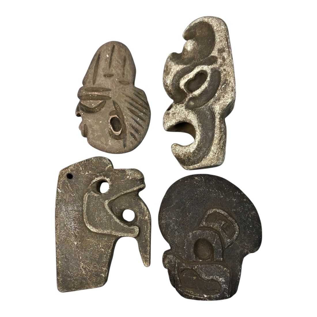 Lot of 4 Medieval Tribal Stone Carvings, 72AG (1 of 1)