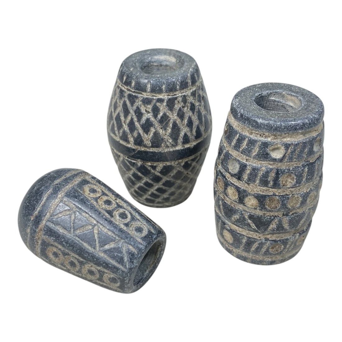 A Lot of 3 Ancient Silk Road Stone Beads, 31AC (1 of 1)