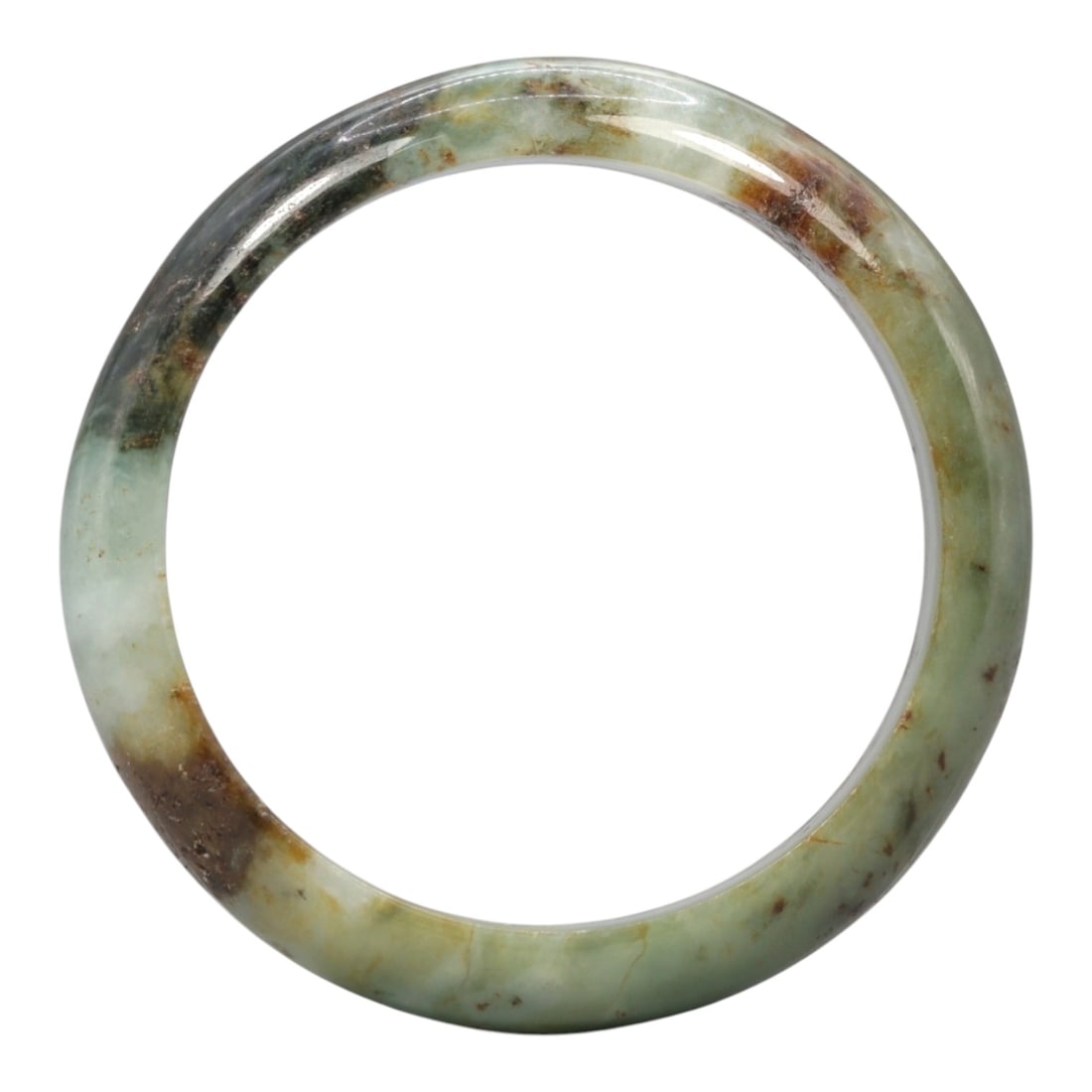 A Chinese Jadeite Jade Bangle Bracelet, 20th Century, 3ZL (1 of 2)