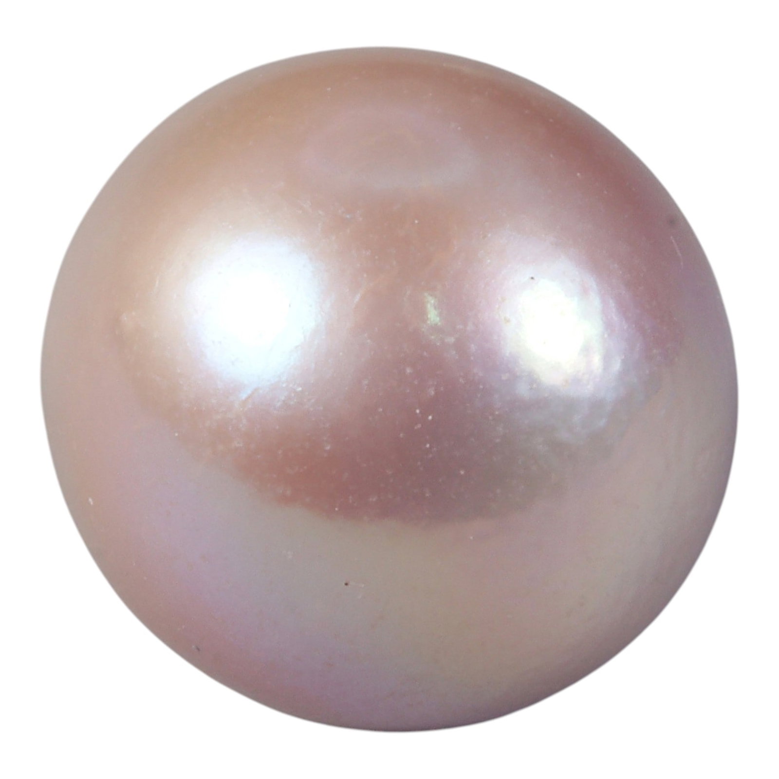 18 Carats Soft Pink Round Pearl - Natural Loose Gemstone, 90XY: This exquisite round pearl exhibits a gentle, ethereal pink hue, with a smooth, lustrous surface that catches light with a soft, iridescent glow. Measuring 13.7mm, its near-perfect spherical shape and