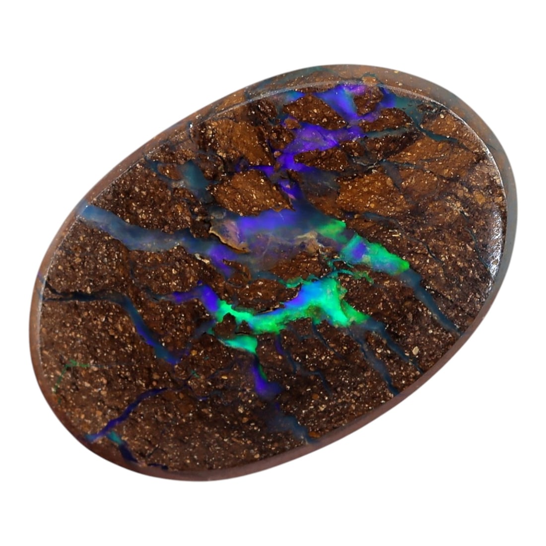2.33 Carats Neon Blue-Green Matrix Boulder Opal - Natural Australian Stone, LZ48 (1 of 2)