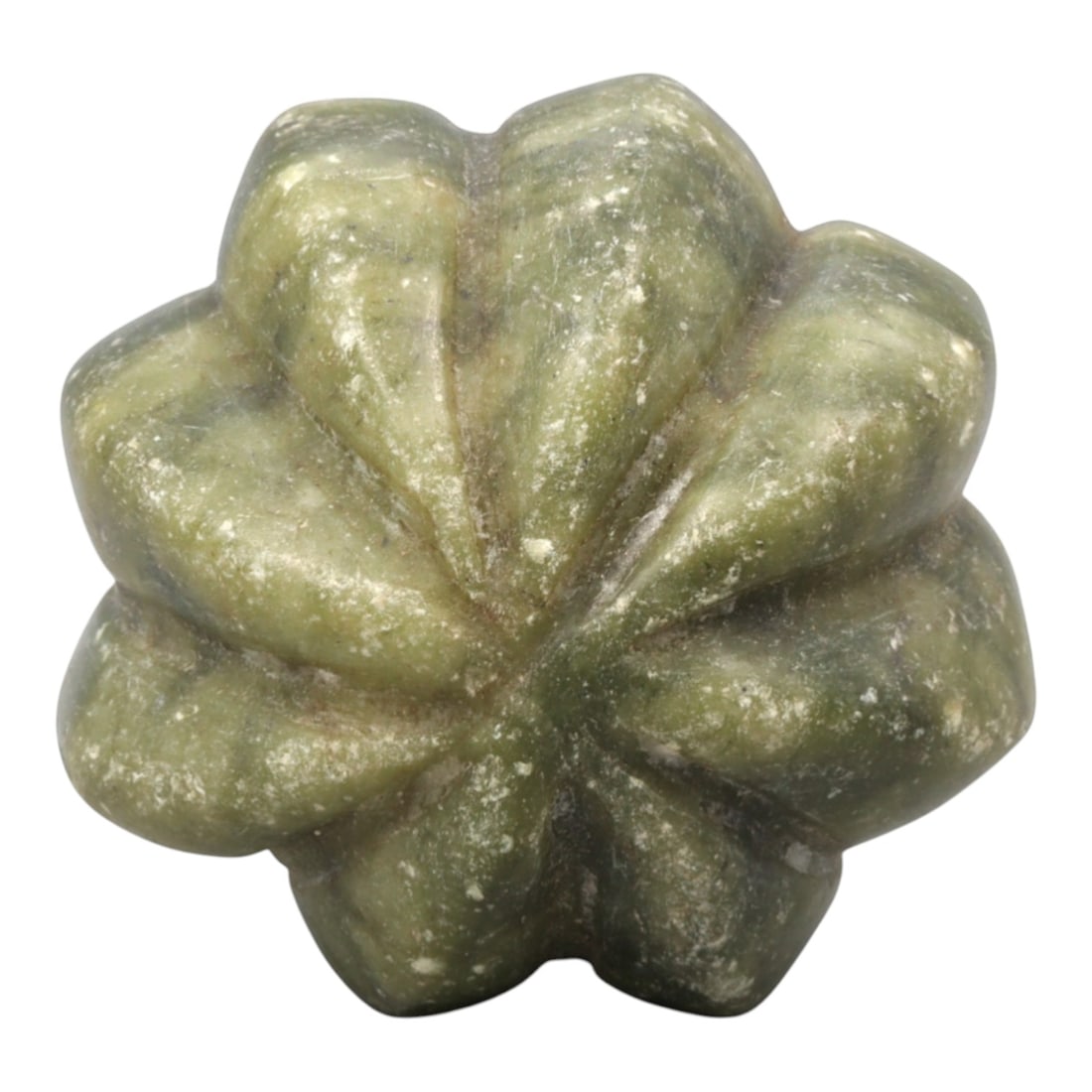 A Chinese Hetian Jade Melon-Shaped Bead, 20th Century, 96FH (1 of 2)