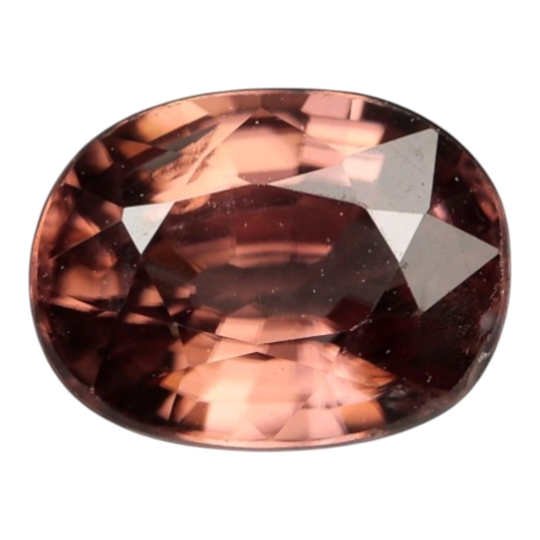 1.142 Carats Certified Orange Purplish Zircon - Natural Gemstone, LZ271: This singular oval mixed-cut zircon captivates with a rich, warm orange base infused with subtle purplish undertones, creating a rare and alluring color profile that shifts beautifully under light. Th