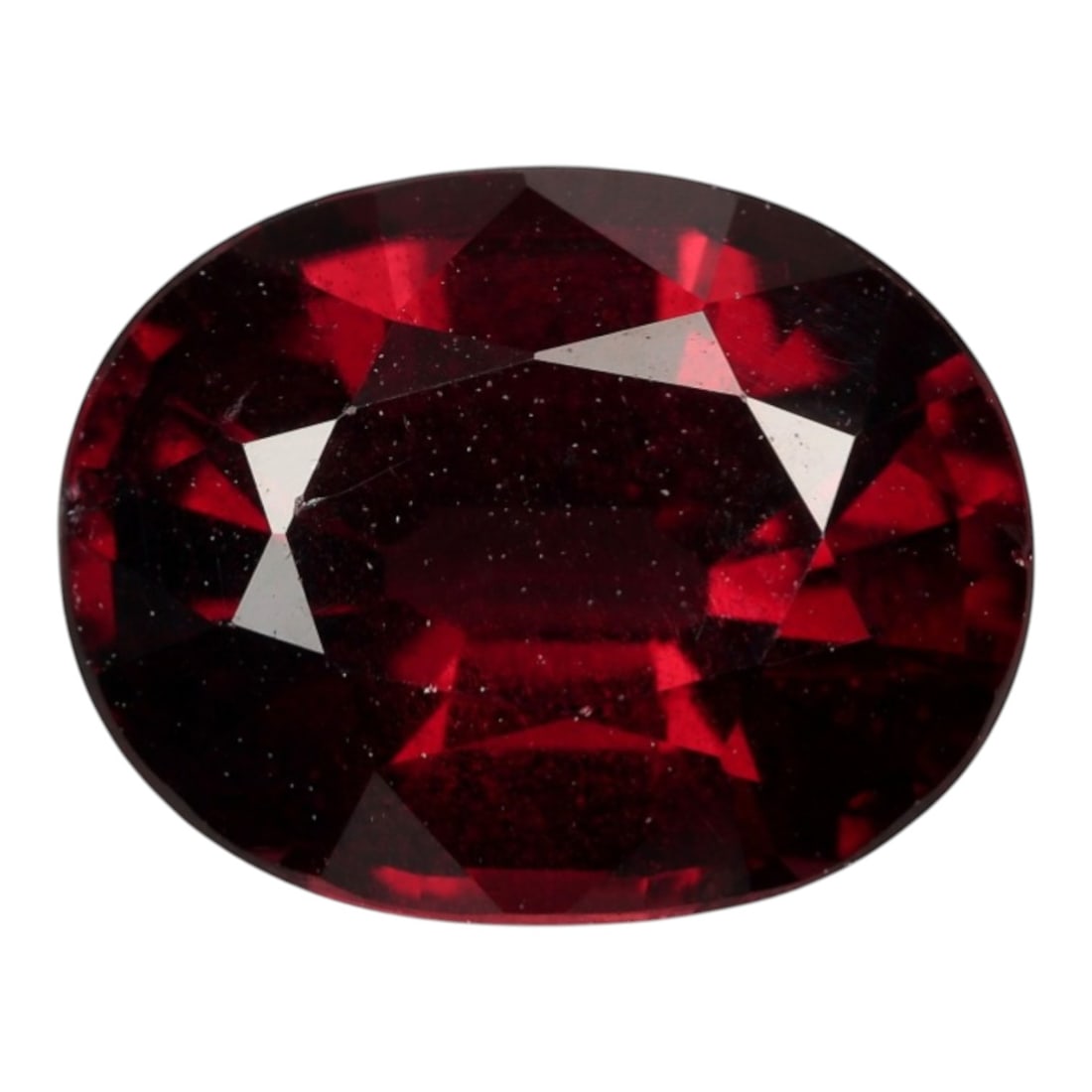 2.881 Carats Certified Orangy Red Pyrope-Almandine Garnet - Natural Gemstone, LZ272: This impressive 2.881 carat oval mixed-cut garnet delivers a saturated, fiery orangy-red hue reminiscent of glowing embers and sunset horizons. The mixed faceting is expertly executed to amplify the s