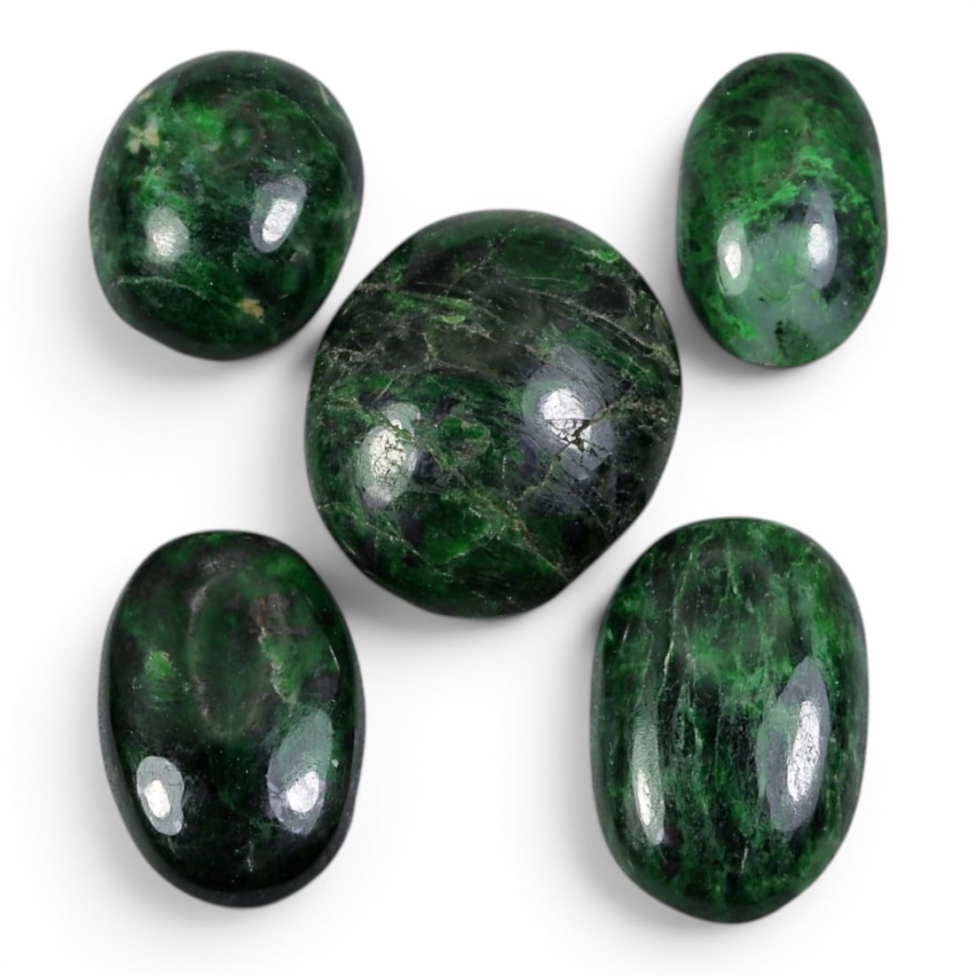 21.92 Carats Natural Burmese Maw Sit Sit Jade Cabochon Lot, 83AJ (1 of 1)