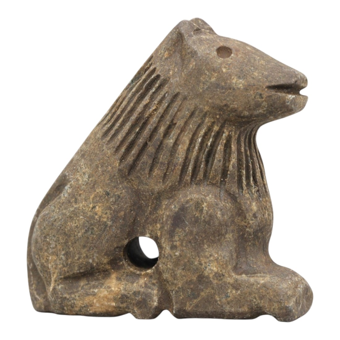 Ancient Stone Lion Effigy Amulet - Near Eastern Protective Figurine, 91ZP (1 of 2)