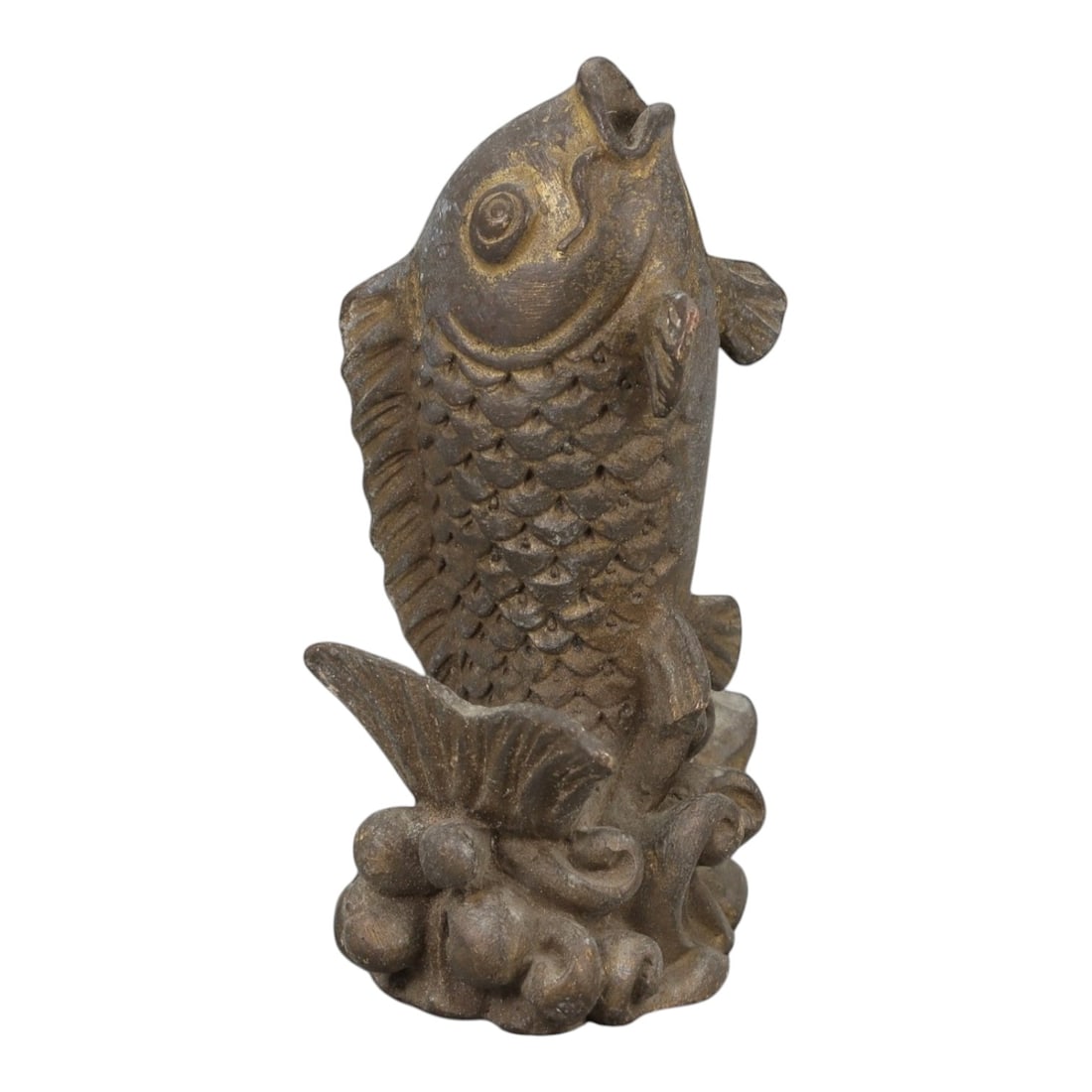 A Chinese Bronze Fish Sculpture, 20th Century, 19FH (1 of 3)