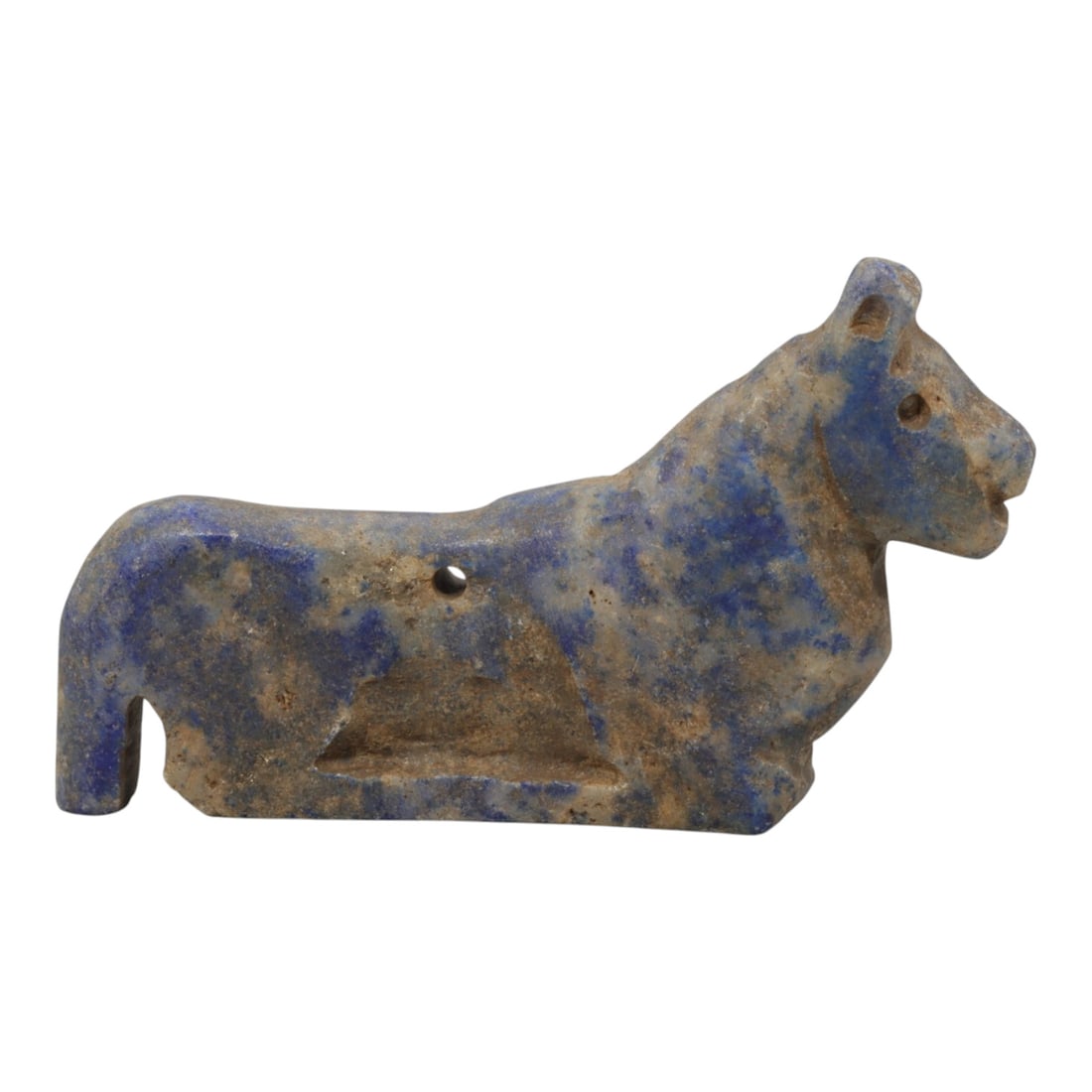Ancient Near Eastern Style Lapis Lazuli Recumbent Feline Amulet, 51WM (1 of 2)