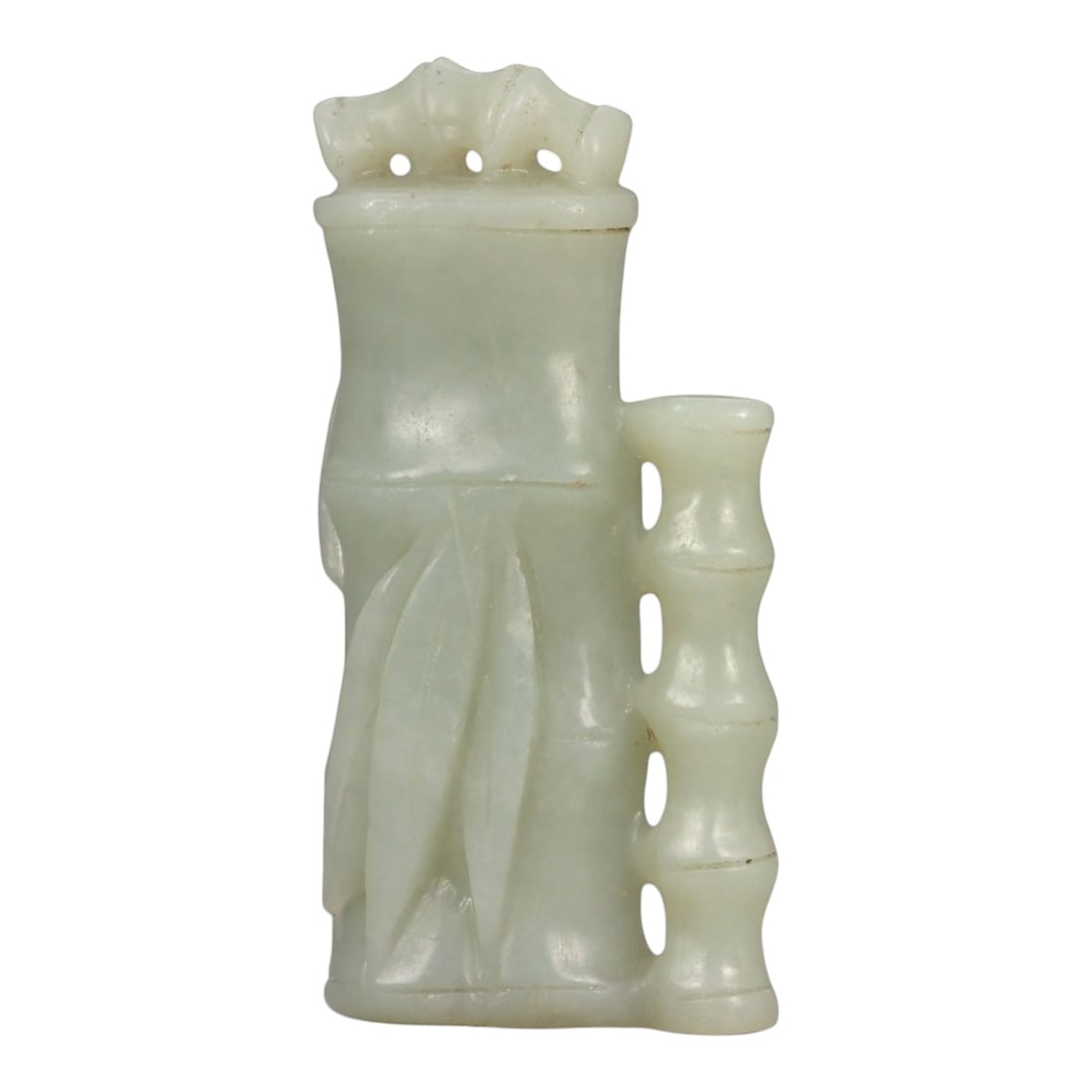 A Chinese Nephrite Jade Bamboo-Form Pendant, 20th Century, 73FA (1 of 2)