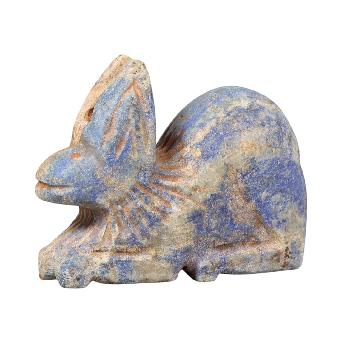 An Ancient Near Eastern Lapis Lazuli Canine Effigy, 63BF (1 of 2)
