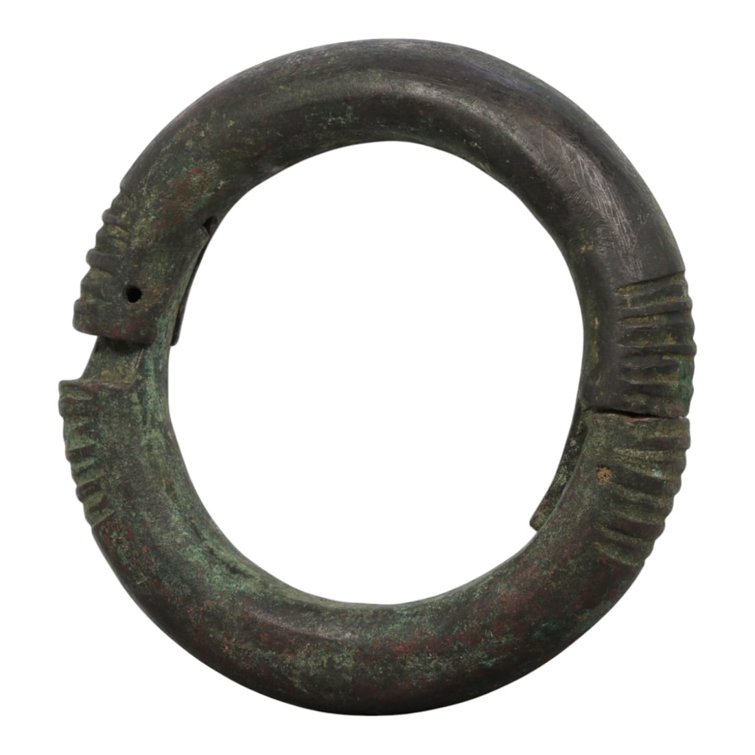 Ancient Bronze Bracelet - Roman Decorated Penannular Bangle, 78BN (1 of 2)