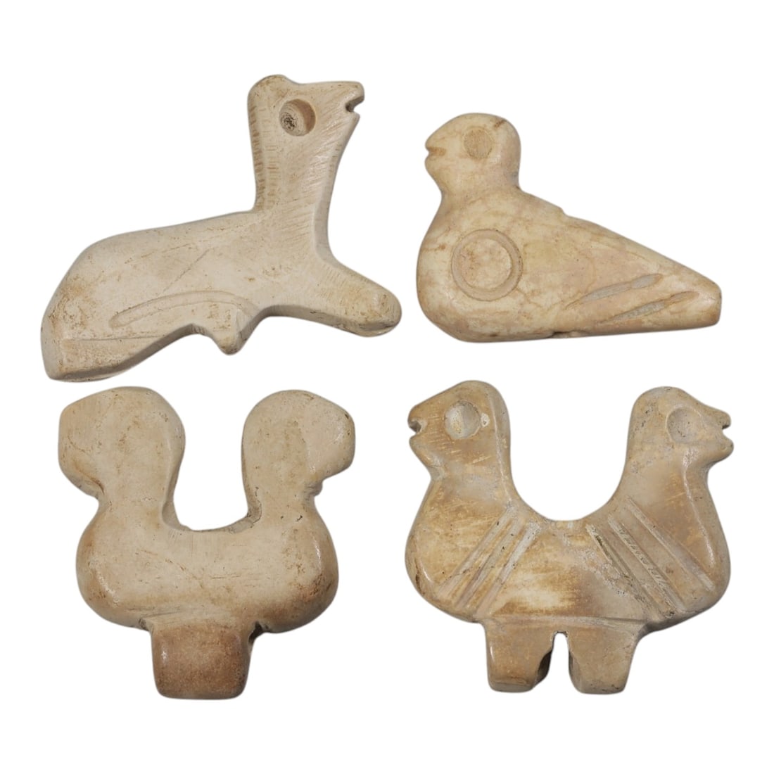 Lot of 4 Ancient Near Eastern Zoomorphic Bird Amulets, Circa 1st Millennium BCE, 83AE (1 of 1)