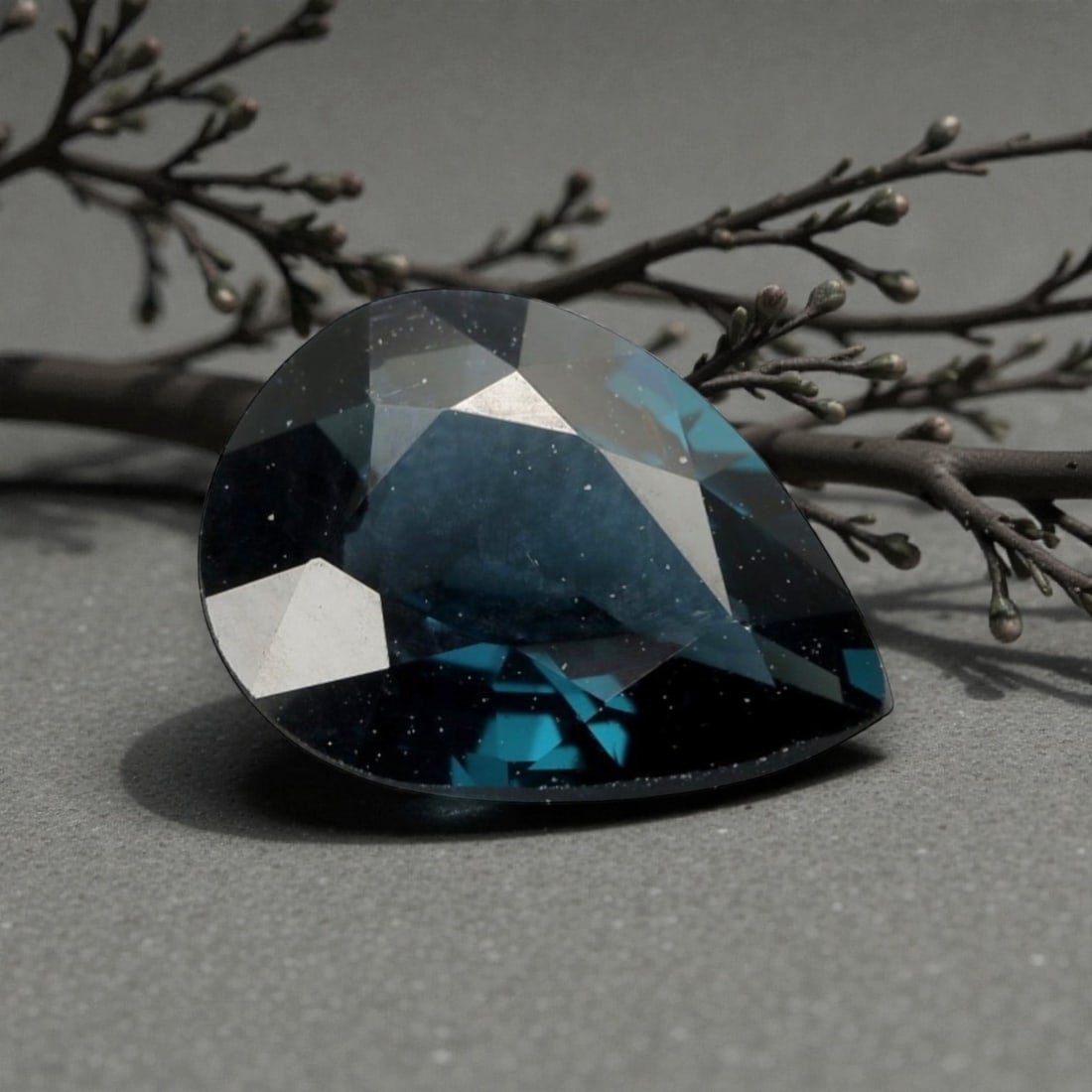 1.159 Carats Certified Blue Greenish Spinel - Natural Loose Gemstone, LZ277: This elegant pear mixed-cut spinel captivates with a cool blue base infused with subtle greenish undertones, creating a rare and alluring color profile reminiscent of deep ocean waters and tropical la