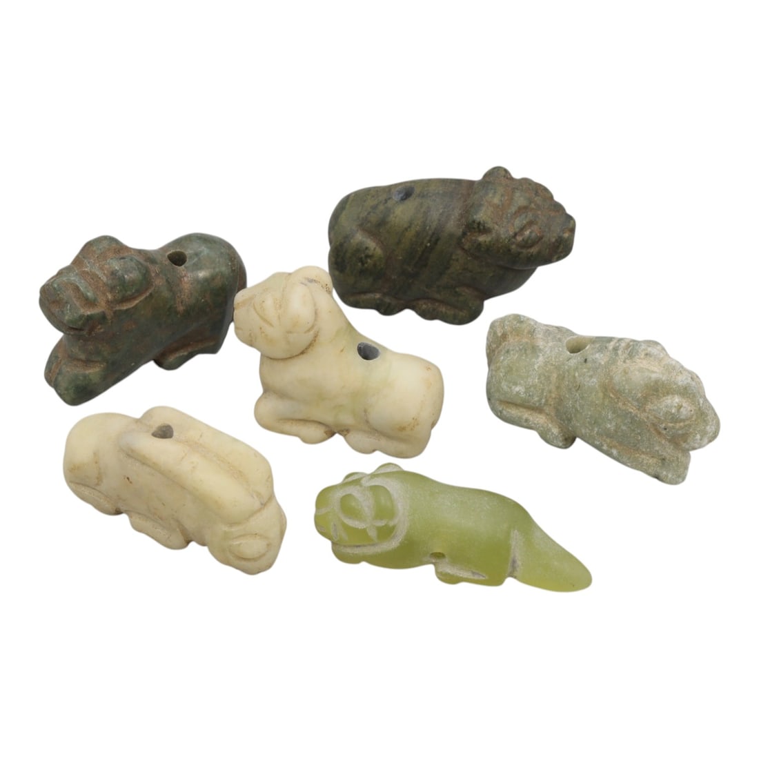 Lot of 6 Ancient Bactrian Zoomorphic Stone Amulets, Circa 3rd-2nd Millennium BCE, 51WT (1 of 1)