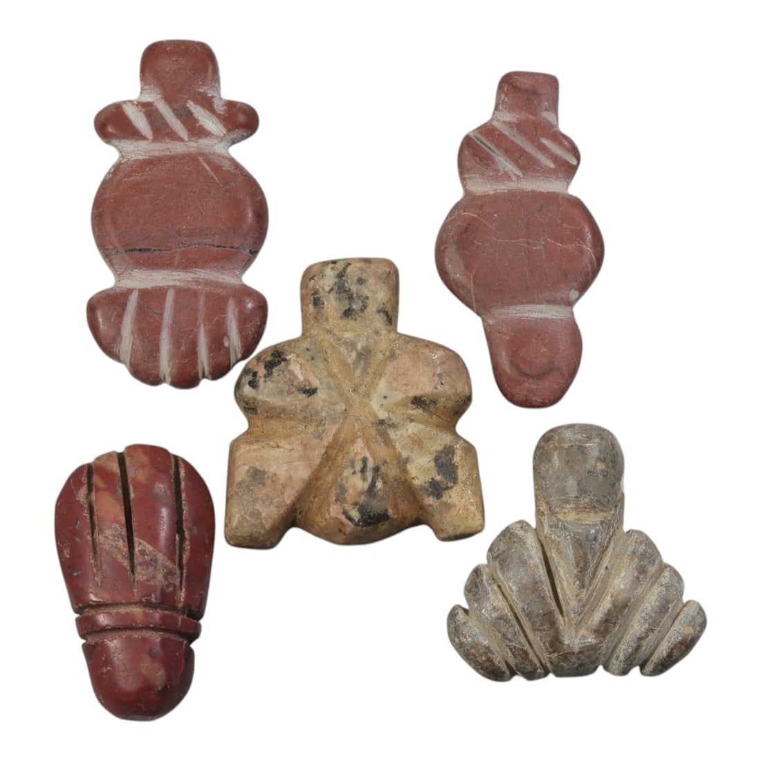 Lot of 5 Ancient Coptic Egyptian Stone Amulets, Circa Roman to Coptic Era, 47AE (1 of 1)
