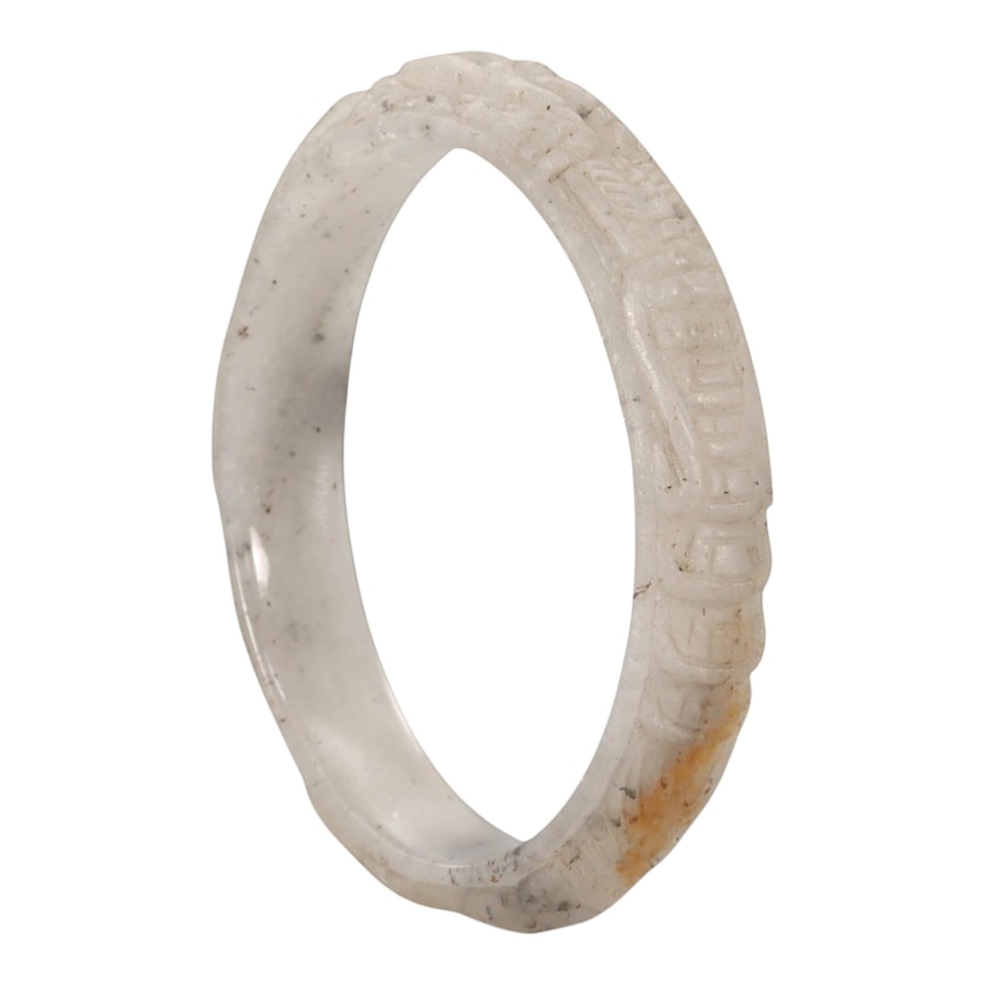 A Chinese Carved Jadeite Jade Bangle Bracelet, 20th Century, 54ZL (1 of 2)