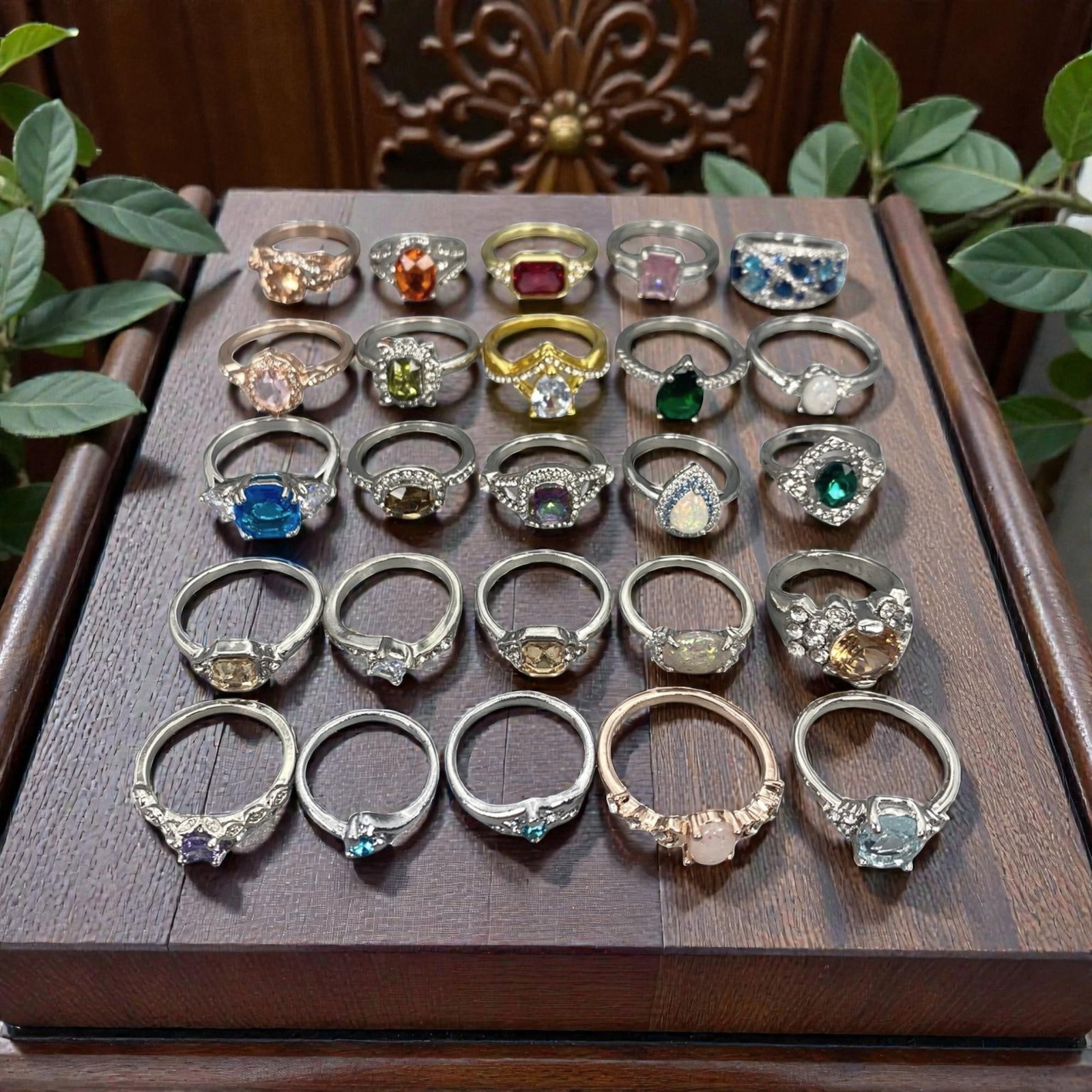A Group of Modern Metal and Gem-Set Fashion Rings, Late 20th-Early 21st Century, 69XJ: Comprising twenty-five modern fashion rings constructed from mixed base metals and non-precious alloys, the group presents a wide range of contemporary designs set with synthetic, treated, or simulate