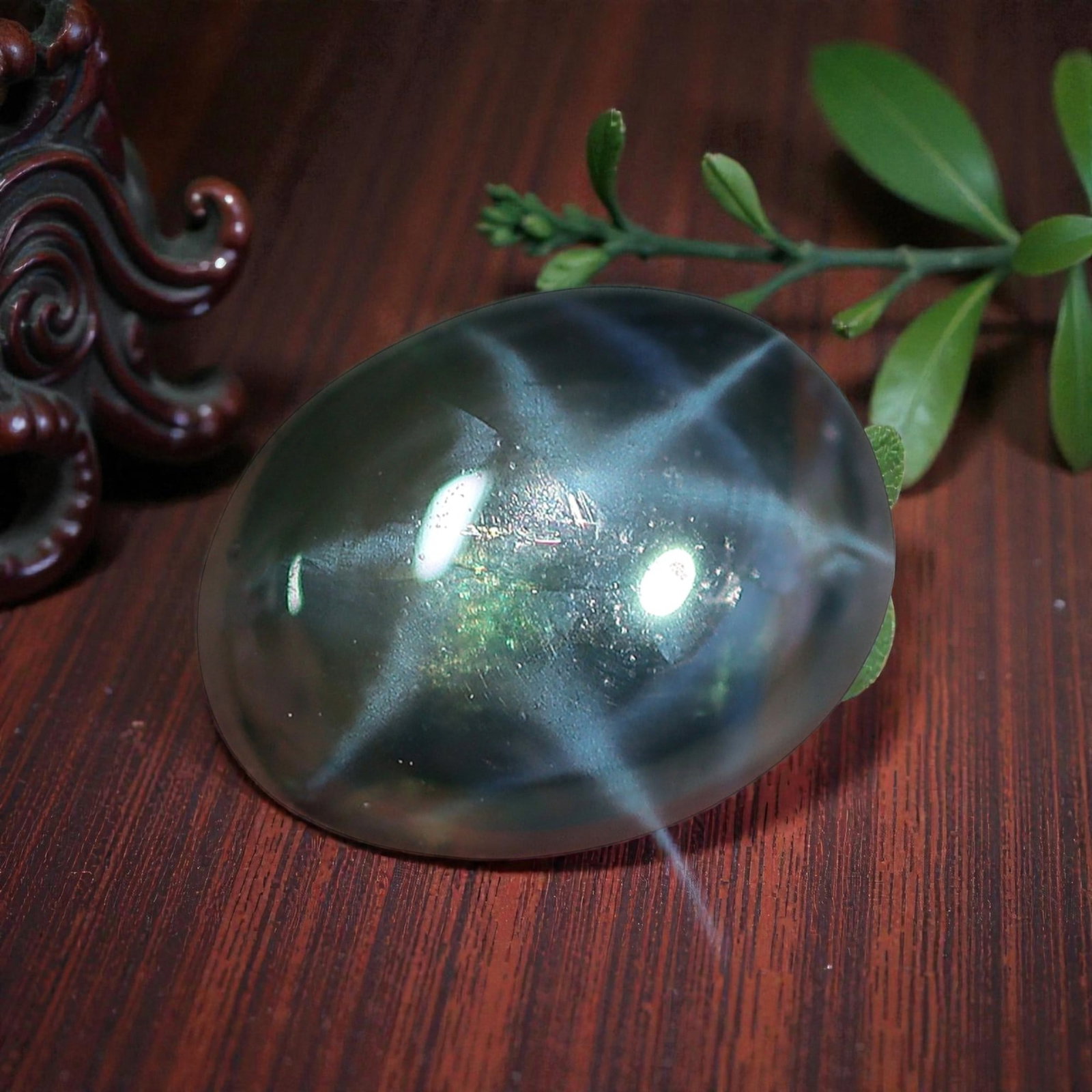 1.31 Carats Multi-Tone Star Sapphire Oval Cabochon - Natural Loose Gemstone, 39XC (1 of 2)