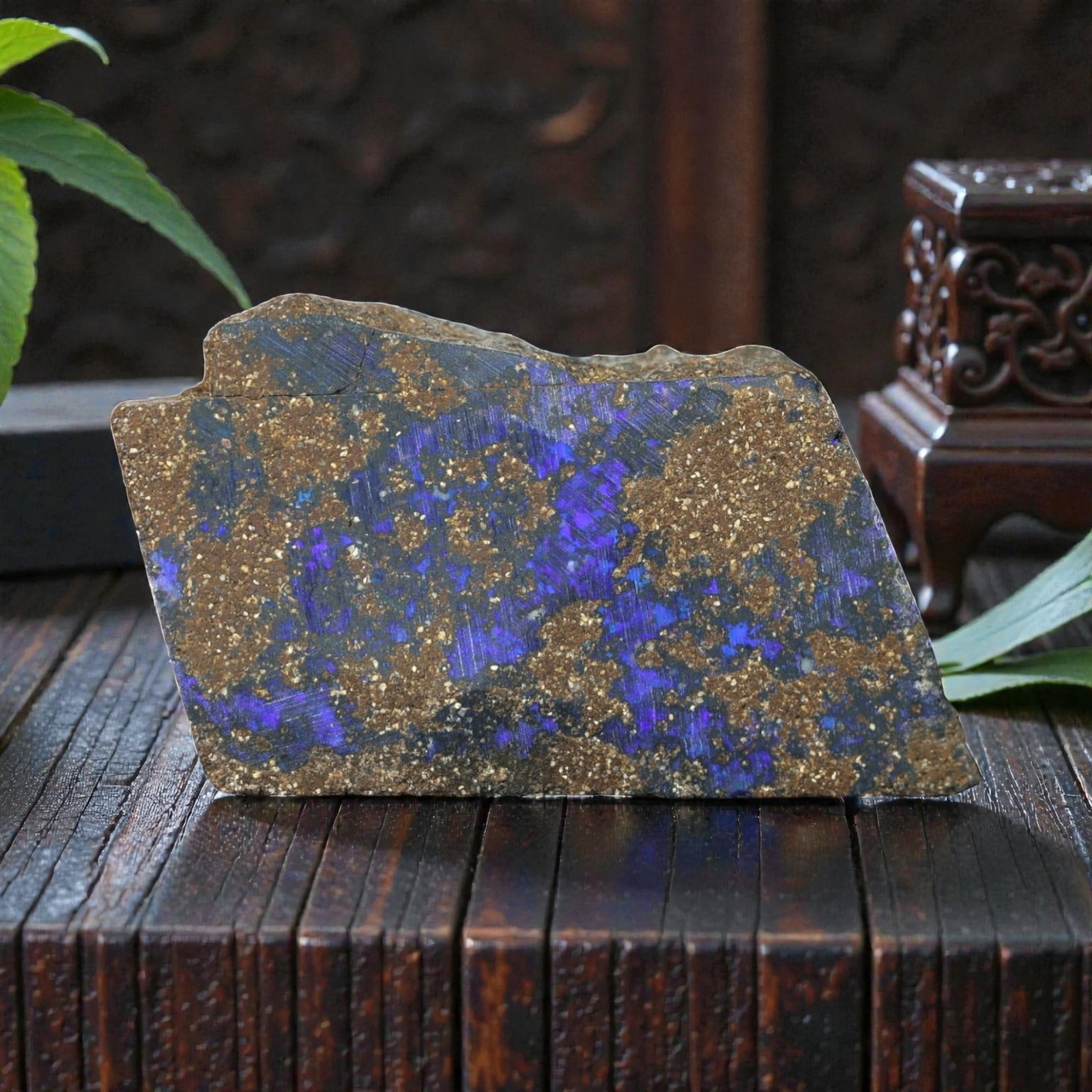 40.85 Carats Royal Blue Winton Boulder Opal Rough - Natural Australian Stone, LZ101 (1 of 2)