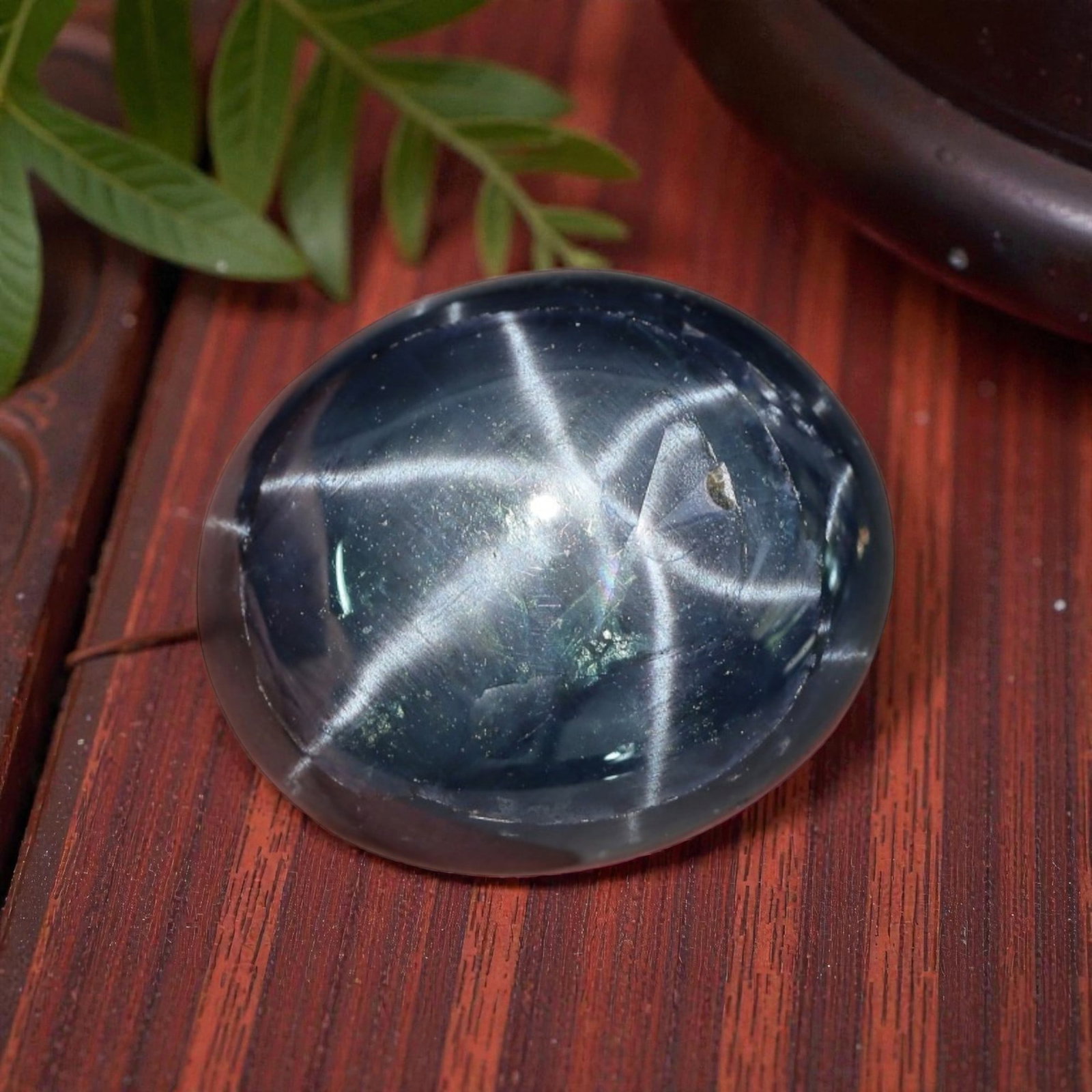 17.98 Carats Midnight Blue Star Sapphire Oval Cabochon - Natural Loose Gemstone, 4XC (1 of 1)