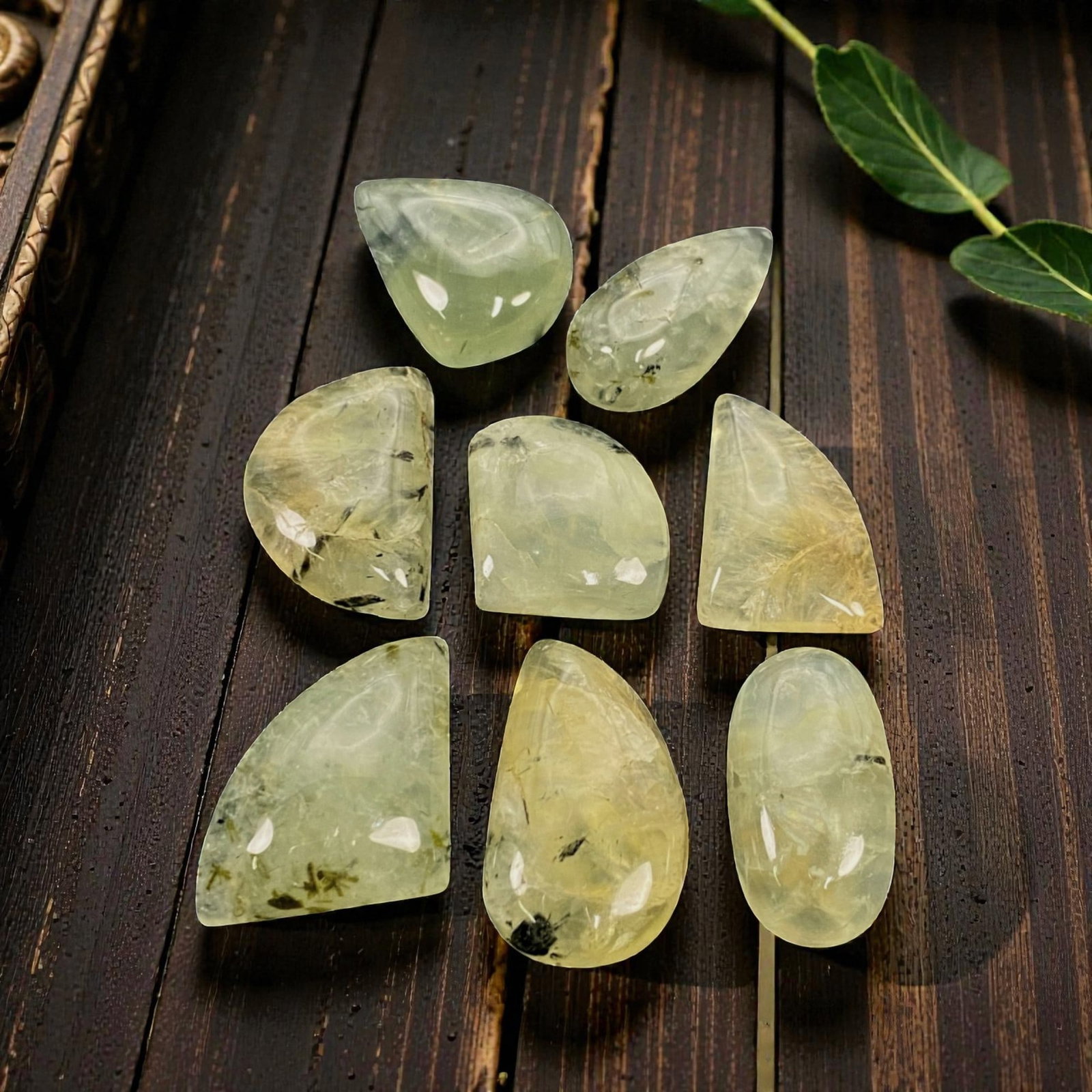 219 Carats Prehnite Cabochon Suite - Natural Malagasy Single Parcel, 68ZJ (1 of 1)