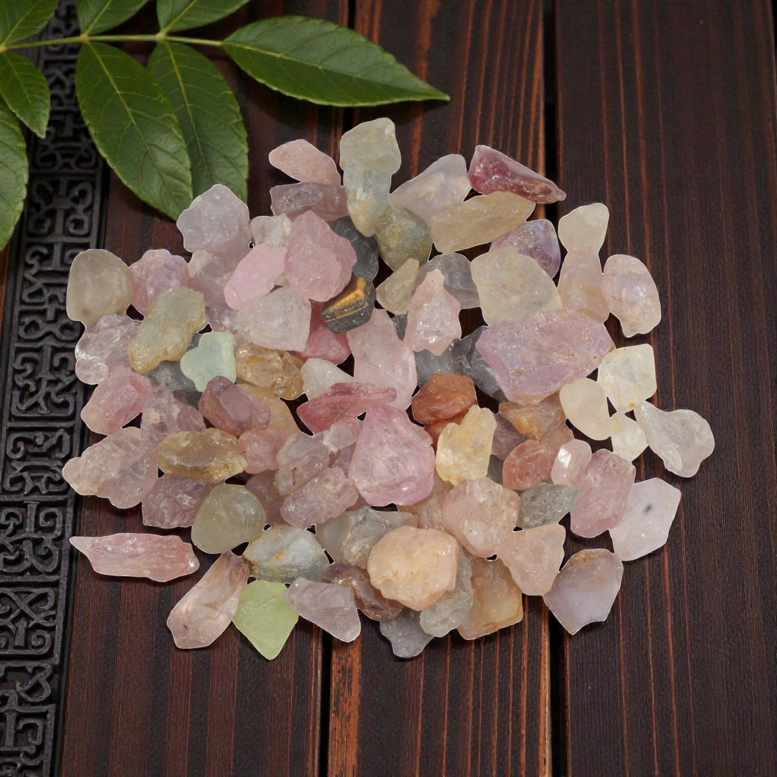 148.03 Carats Natural Multicolor Tourmaline Rough Parcel, 36XE: This lovely parcel of natural tourmaline rough showcases a dreamy spectrum of soft, wearable hues: delicate pinks, lavender, mint greens, warm peaches, and buttery yellows, with subtle deeper accents.