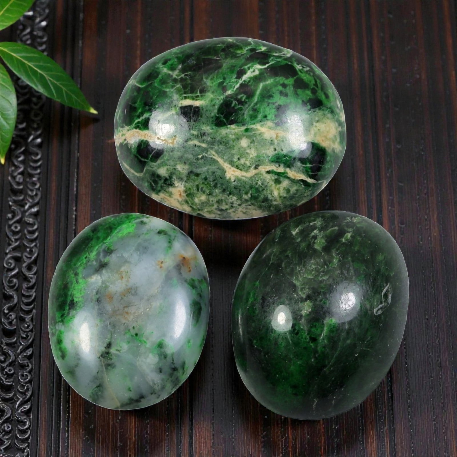 67.27 Carats Natural Burmese Maw Sit Sit Jade Cabochon Lot, 82AJ (1 of 1)