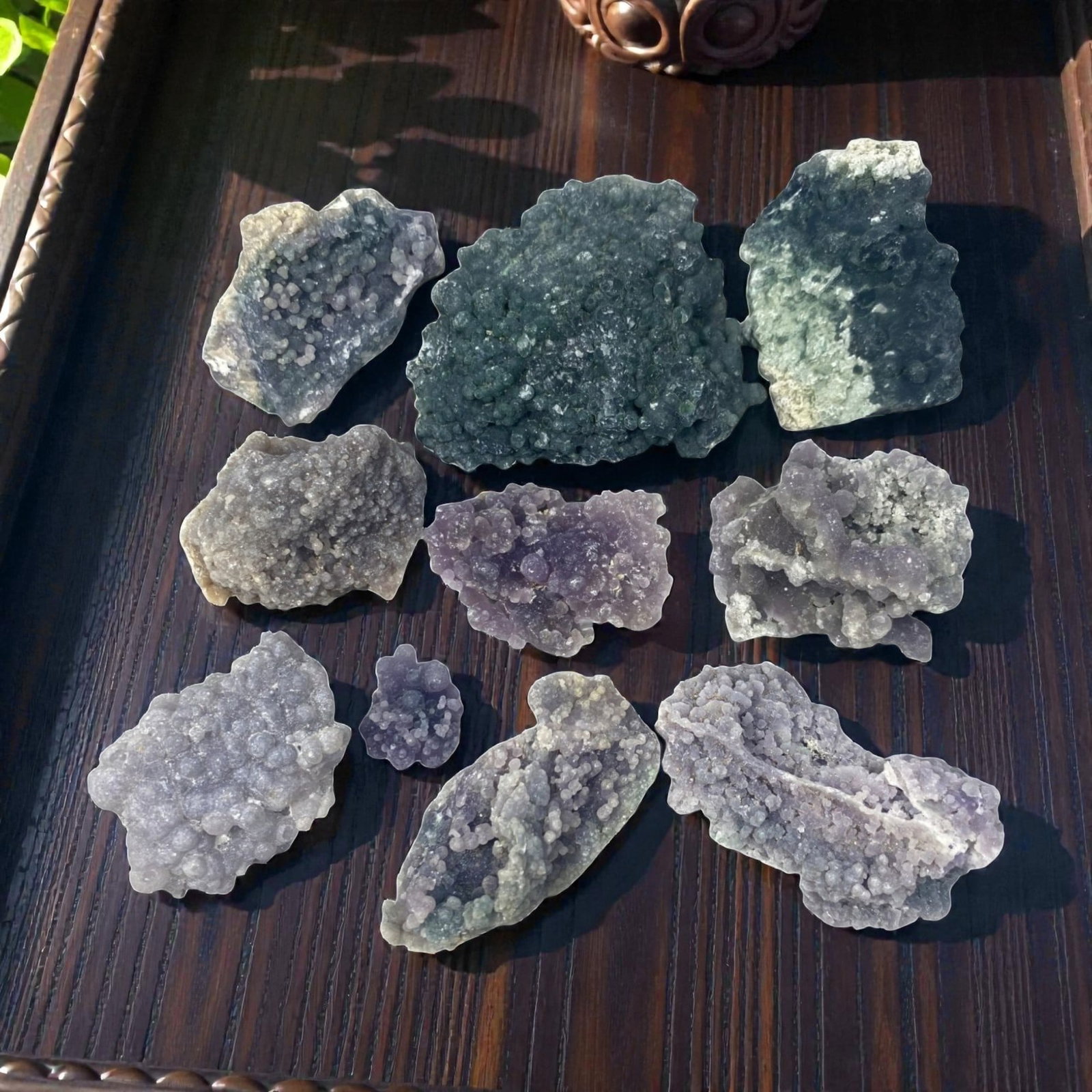 Lot of 10 Grape Agate Mineral Specimens, 39AC (1 of 1)