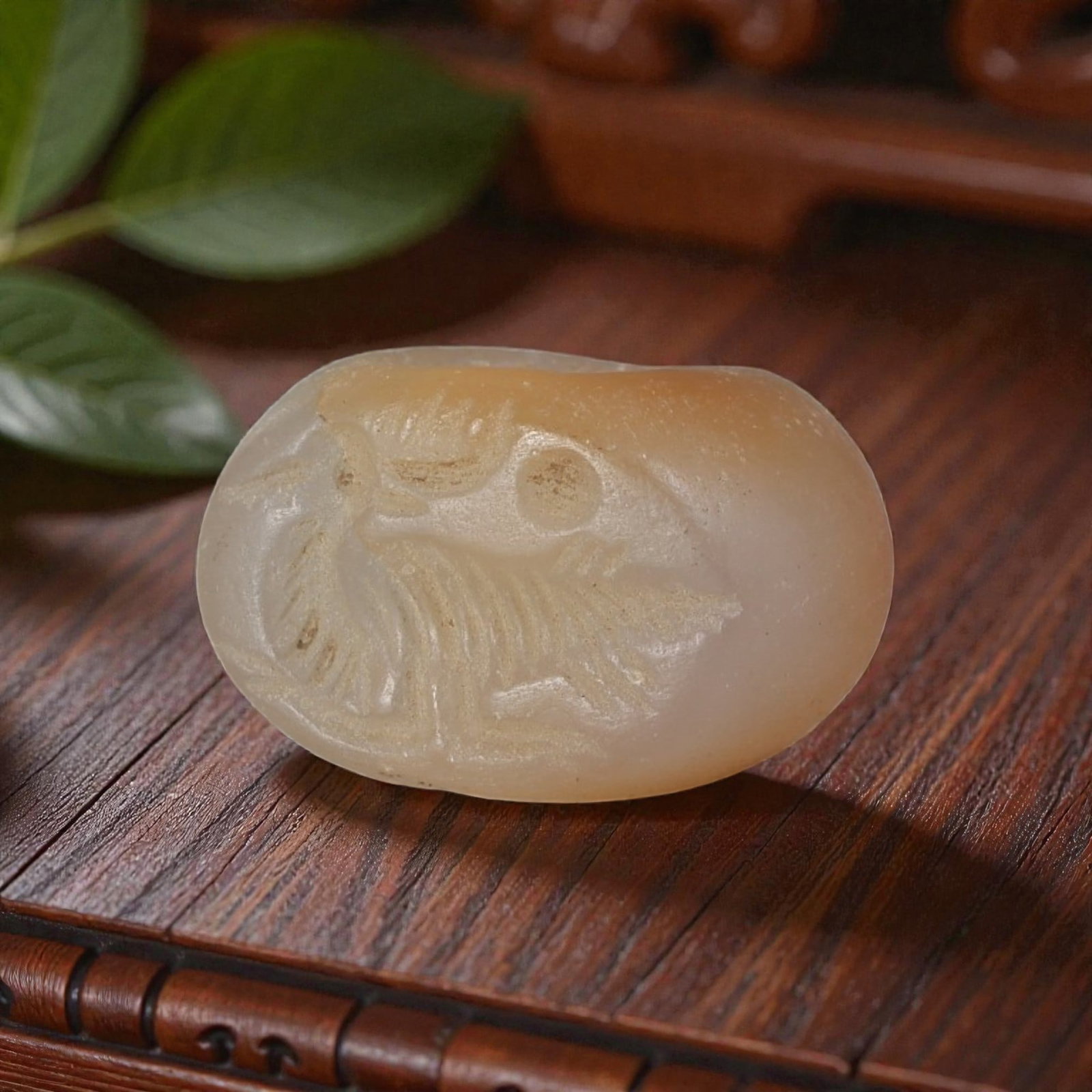 Ancient Sasanian Agate Stag Stamp Seal, 24AP (1 of 2)