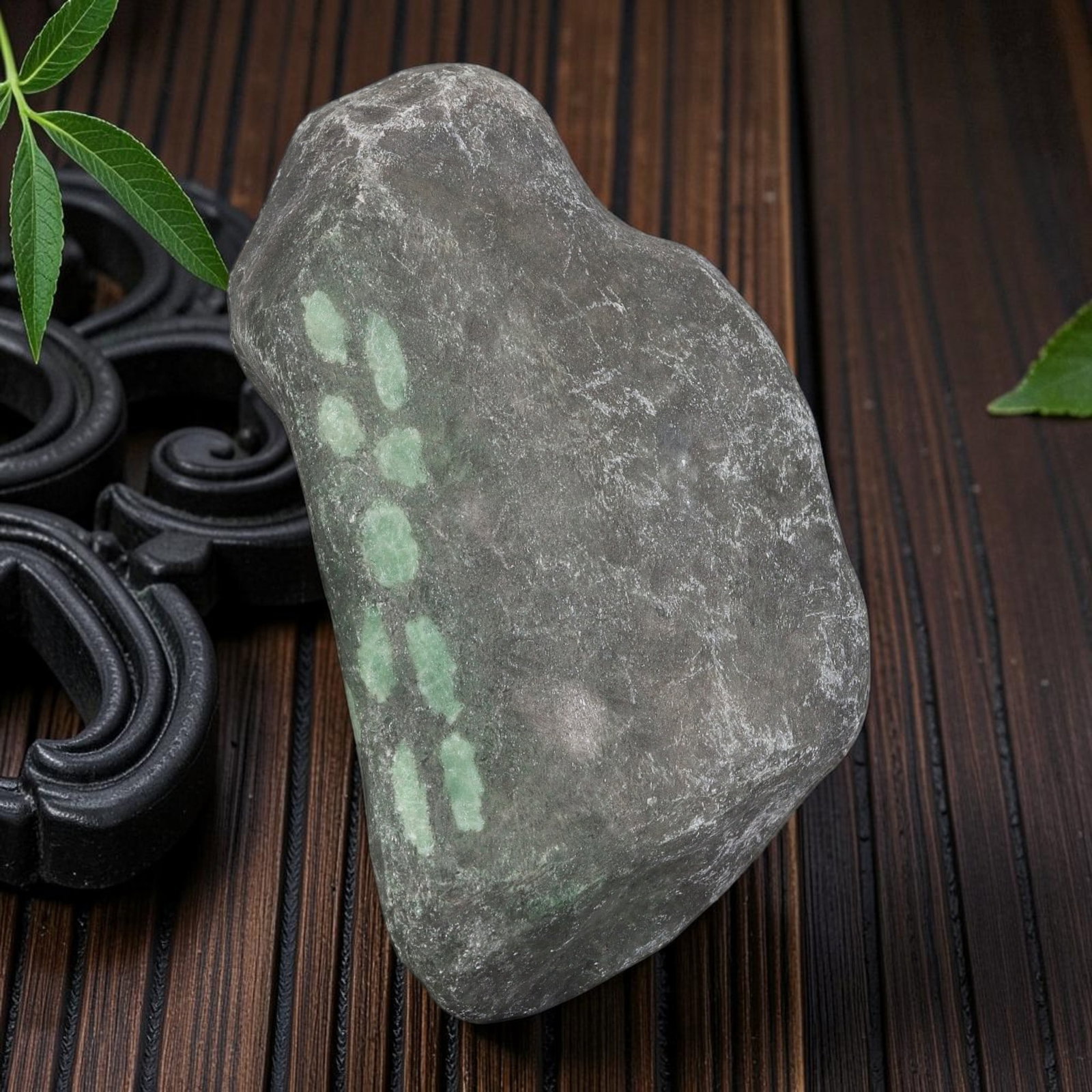 1350Ct Natural Type A Burmese Jadeite Jade Rough Stone - Green Raw Material, 21ZB (1 of 2)