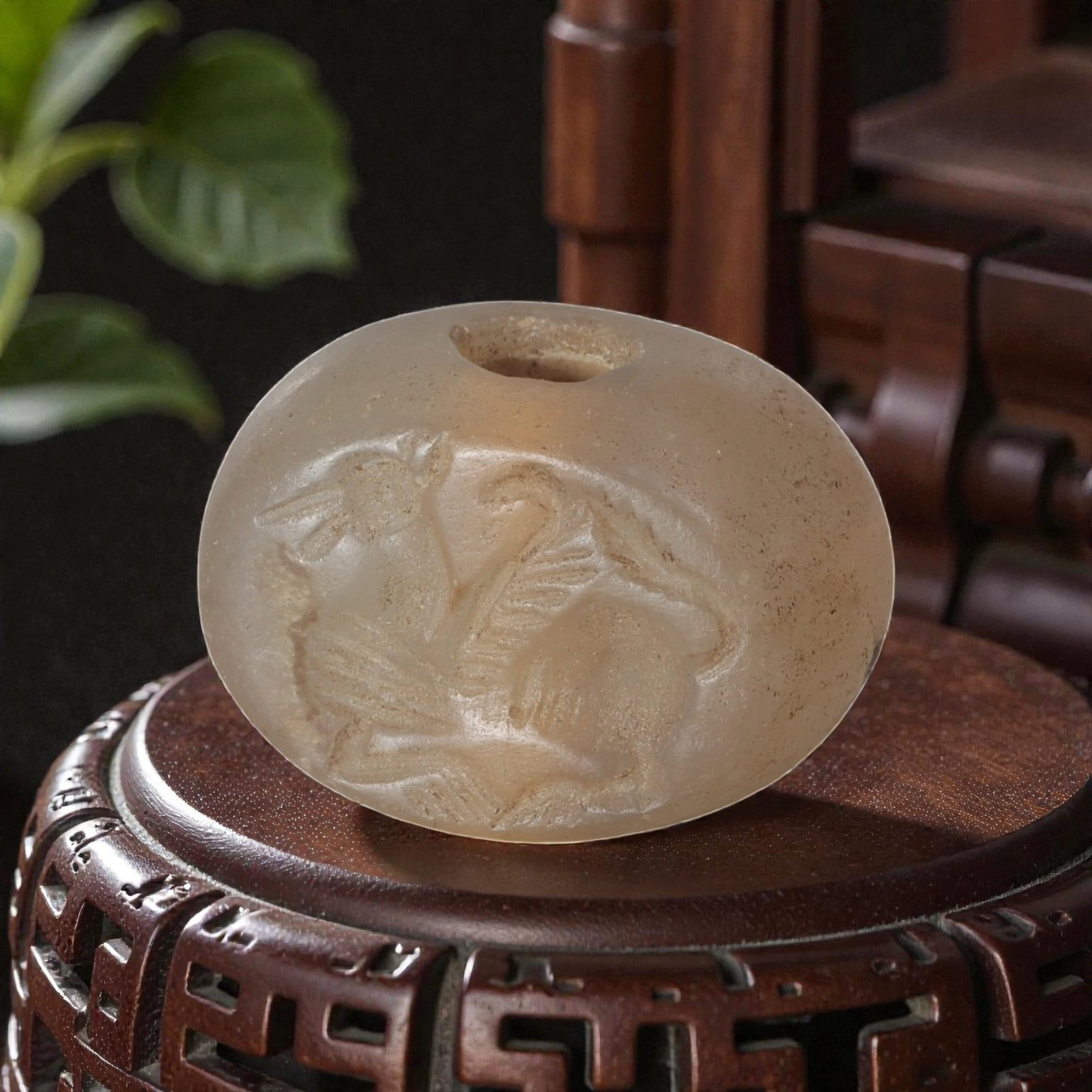 Ancient Sasanian Chalcedony Zoomorphic Stamp Seal, 26AP (1 of 2)