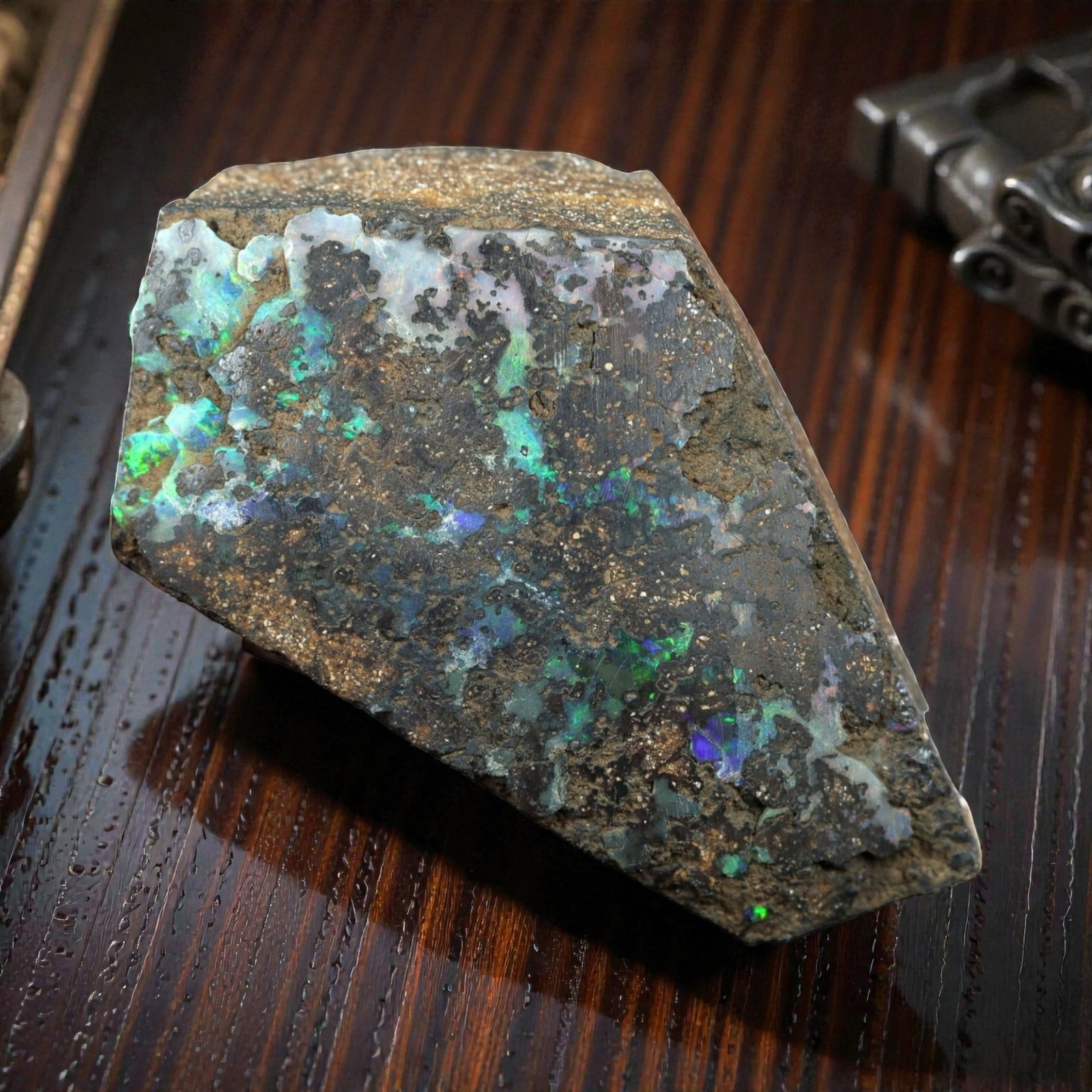 81.88 Carats Winton Boulder Opal Rough Specimen - Natural Queensland Origin, LZ91 (1 of 2)