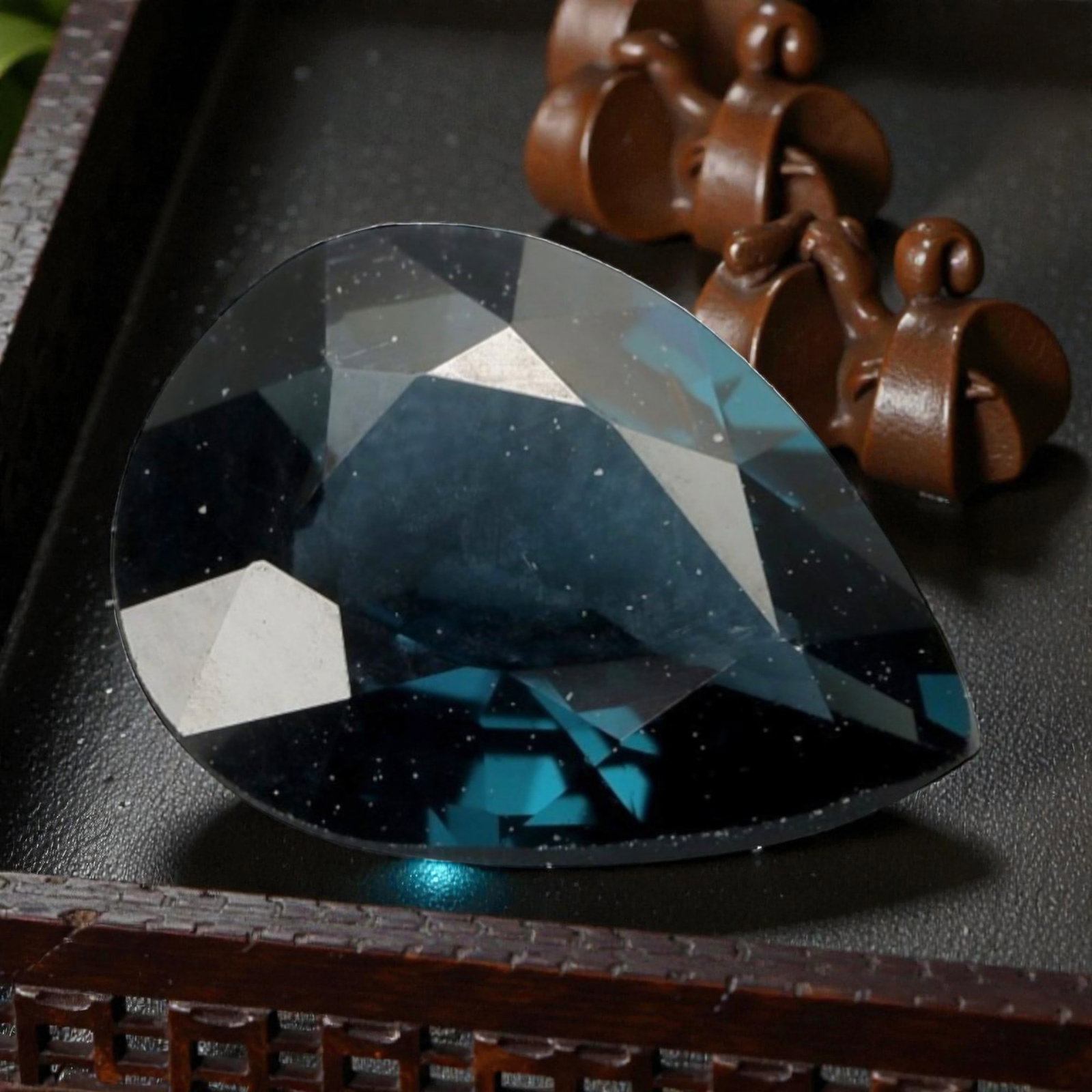 1.159 Carats Certified Blue Greenish Spinel - Natural Loose Gemstone, LZ277: This elegant pear mixed-cut spinel captivates with a cool blue base infused with subtle greenish undertones, creating a rare and alluring color profile reminiscent of deep ocean waters and tropical la