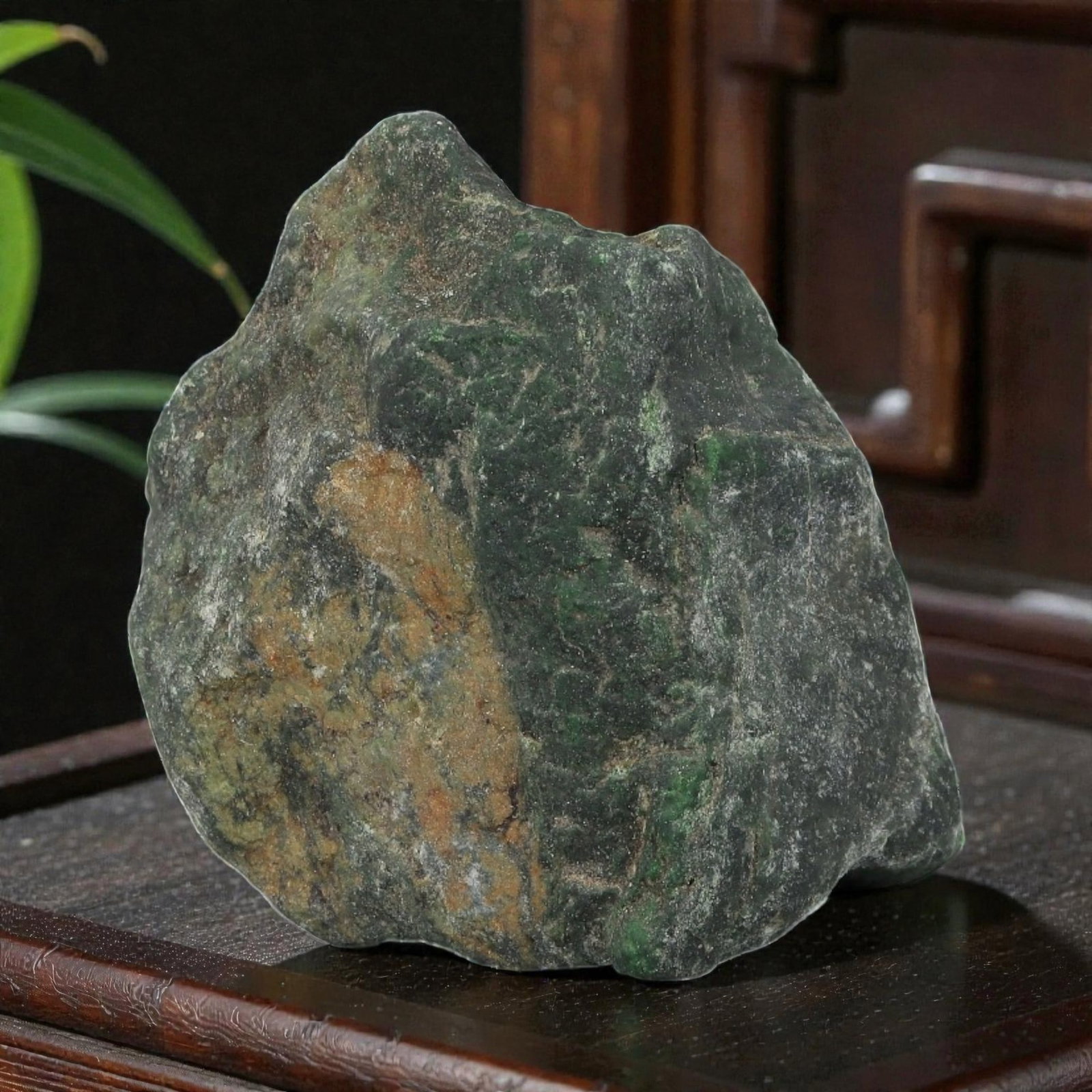 420Ct Natural Type A Burmese Jadeite Jade Rough Stone - Green Raw Material, 10ZB (1 of 2)