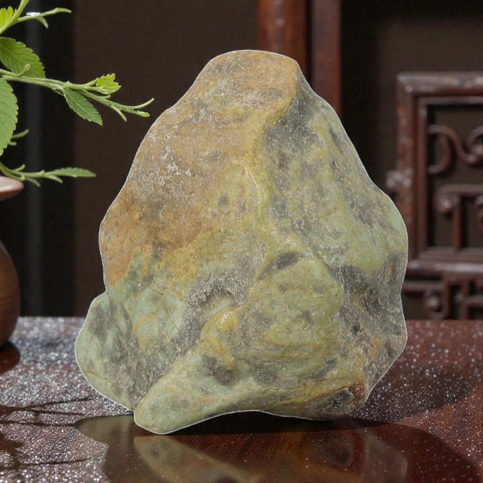 56ct Natural Kingman Turquoise Rough - Arizona USA, 40ZB: This is a natural, unpolished Kingman turquoise rough specimen from Arizona, USA, with subtle greenish-blue hues visible within a naturally weathered, earthy host matrix. The stone retains its complet