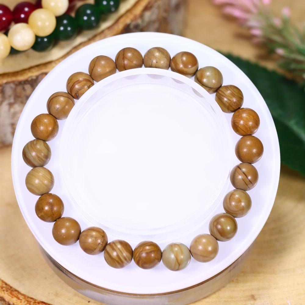 19.54g Jasper Bracelet - Polished Beads, 266B (1 of 2)