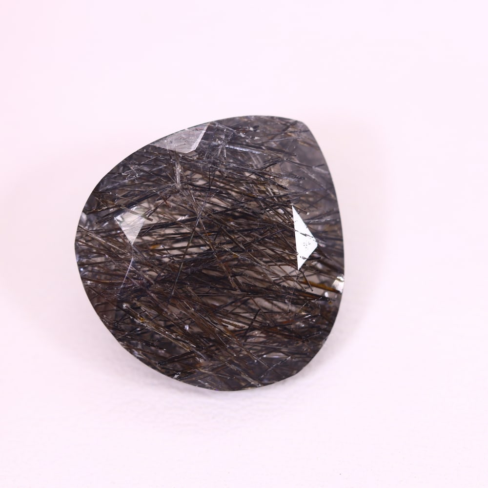 *10.55Ct Black Rutiled Quartz - Polished Faceted , 253C (1 of 2)