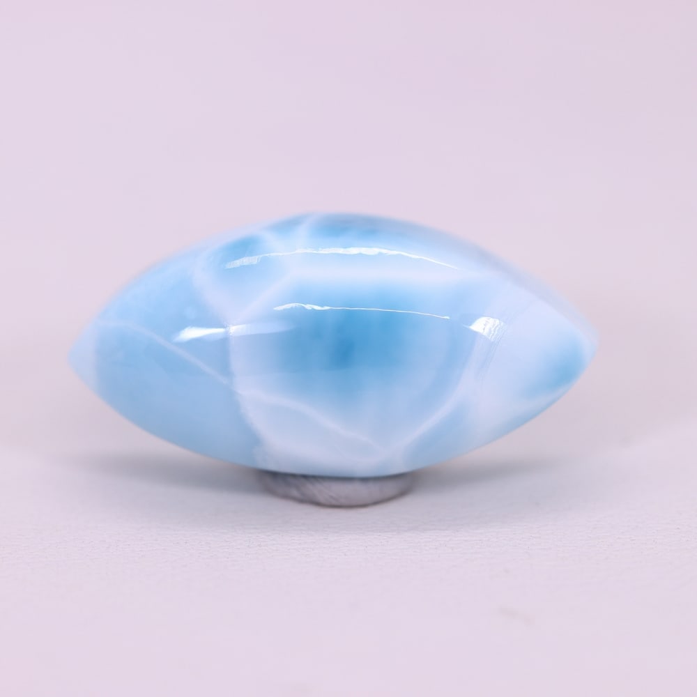 *15.12Ct Natural Larimar - Polished Cabochon , 247C: Ksmith Heritage Auctioneers Subject: Natural Larimar Carat Weight: 15.12 Ct Dimension: 23.1x11x7.2 mm Type: Cabochon, Polished