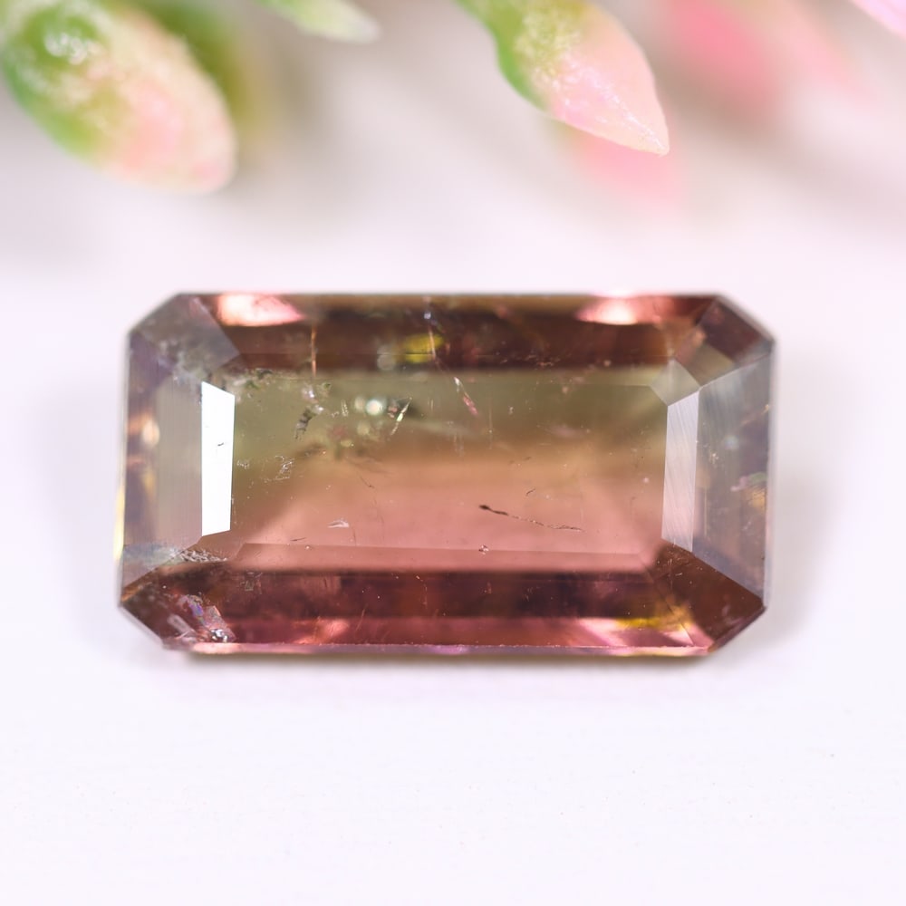 3.75cts Natural Watermelon Tourmaline - Bi-Colour Faceted Cut , 472E: Ksmith Heritage Auctioneers Subject: Natural Tourmaline Origin: Africa Carat Weight: 3.75cts Dimension: 13.6x7.5x4.1 mm Type: Faceted, Polished