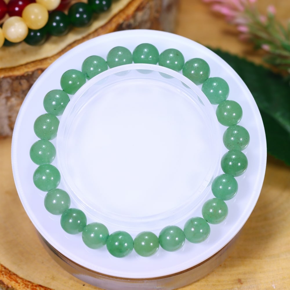 18.33g Green Amethyst Bracelet - Polished Beads, 1165B (1 of 2)