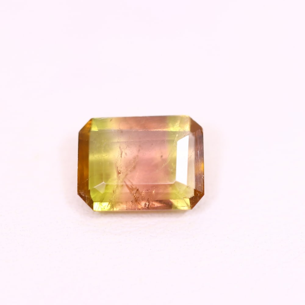 *1.60Ct Natural Watermelon Tourmaline - Bi-Colour Faceted Cut, 145C (1 of 2)