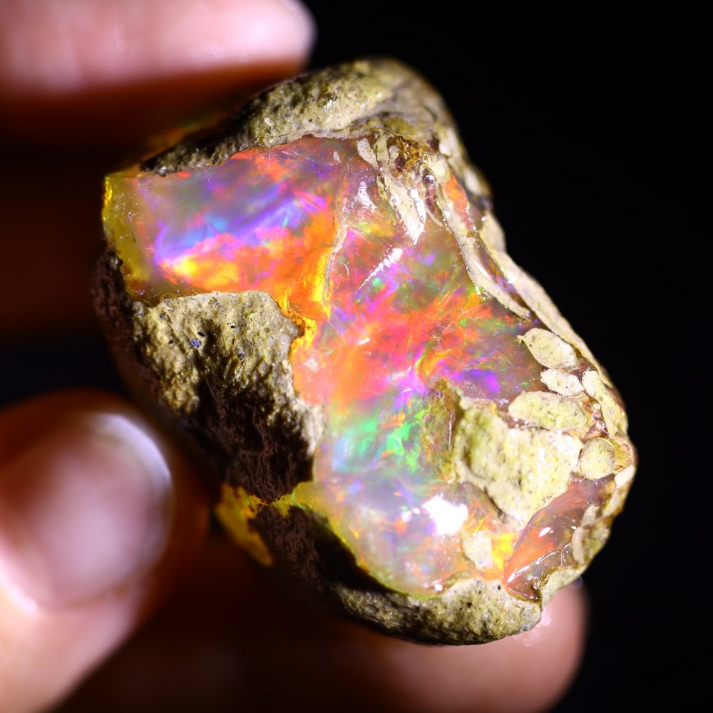 *166.2cts Rainbow Flash Contra Luz Ethiopian Crystal Specimen Rough , 733E (1 of 13)