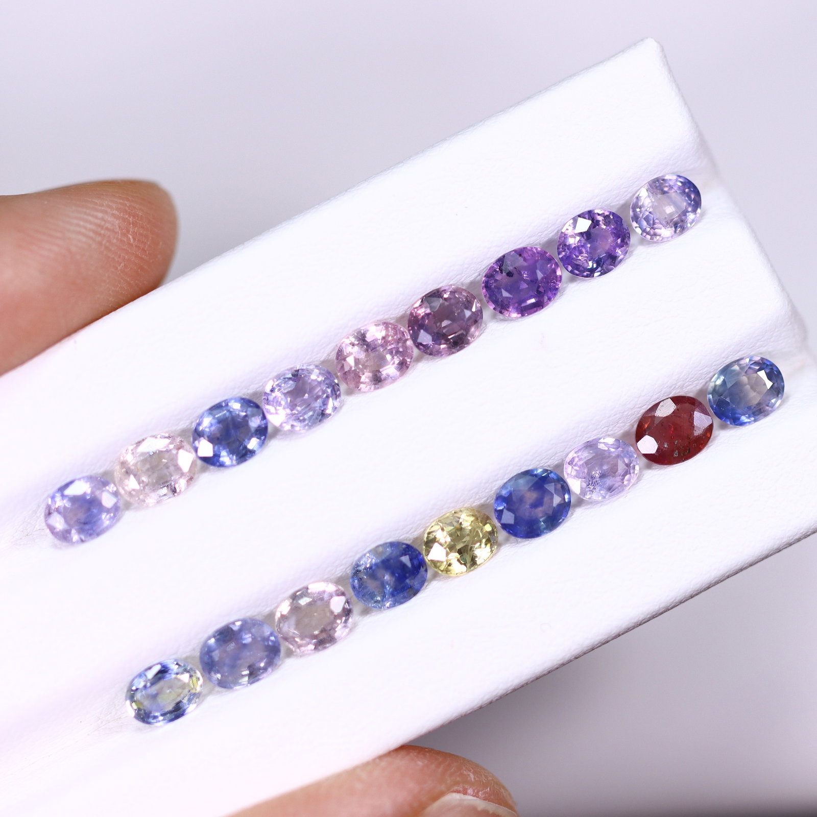 *7.97Ct Heated Fancy Sapphire Lot - Polished Faceted , 355C: Ksmith Heritage Auctioneers Subject: Natural Sapphire Carat Weight: 7.97Ct Dimension: 5.1x4.1x2.4 mm Treatment: Heated Type: Faceted, Polished