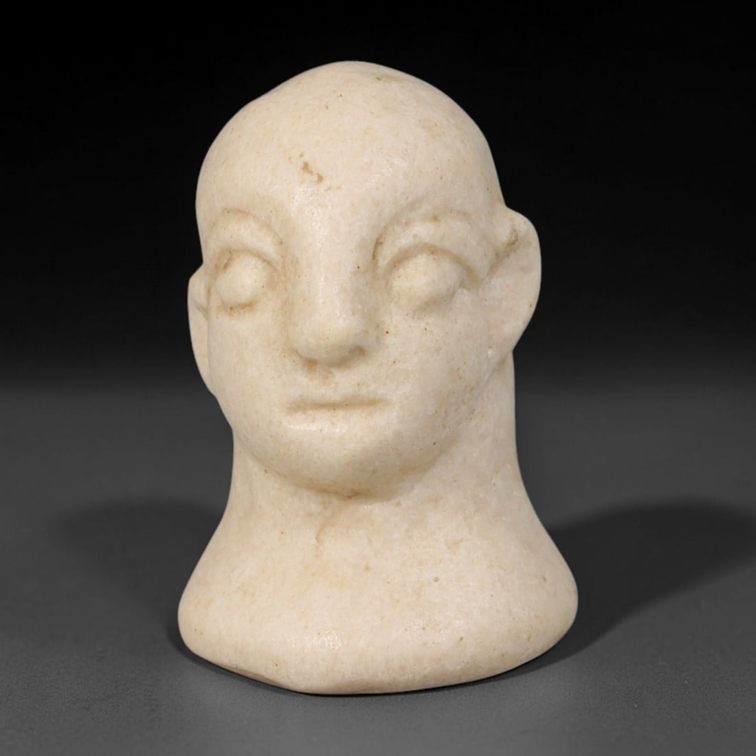 Ancient Bactrian Margiana Marble Idol Bust Amulet (2300-1700 BCE), 3AB (1 of 1)